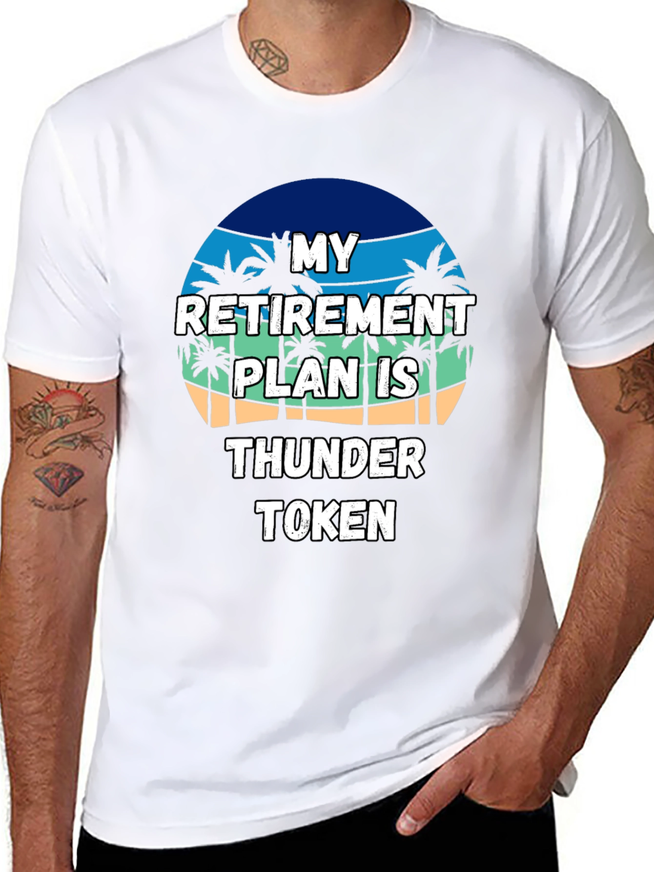 Retirement Plan Thunder Token Black T-Shirt