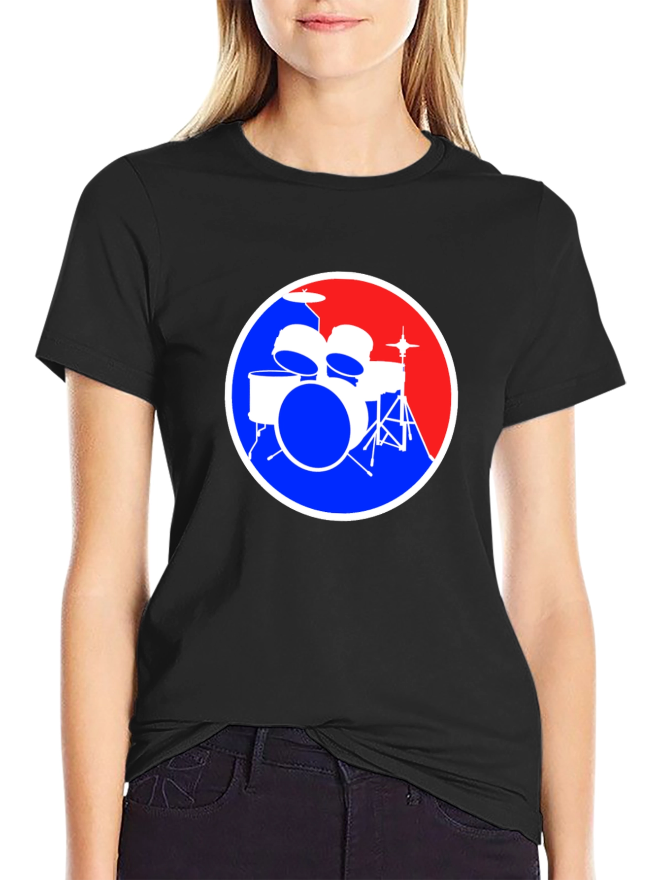 Drum Kit Graphic Tee - Music Lover Shirt