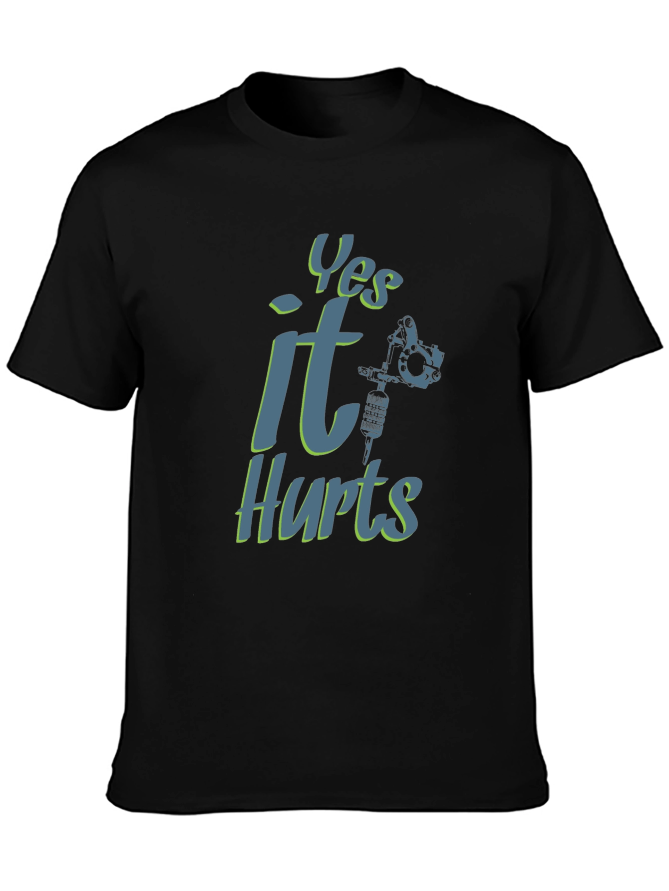 Yes It Hurts Tattoo T-Shirt - Black