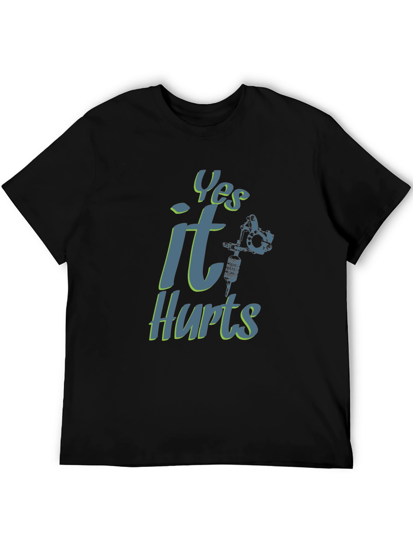 Yes It Hurts Tattoo T-Shirt - Black