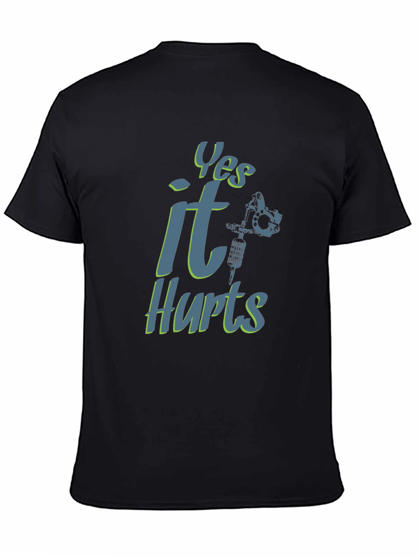 Yes It Hurts Tattoo T-Shirt - Black