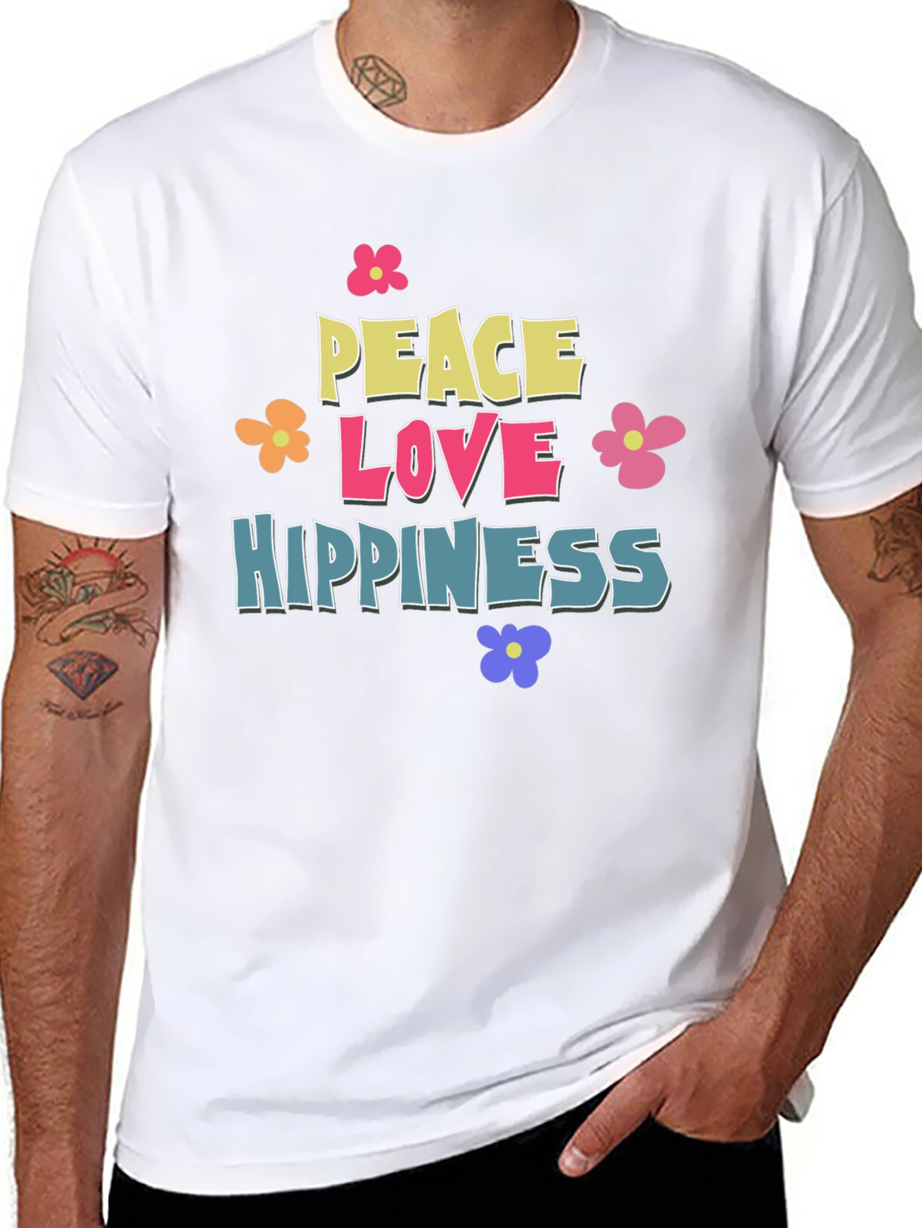 Peace Love Hippieness Graphic T-Shirt
