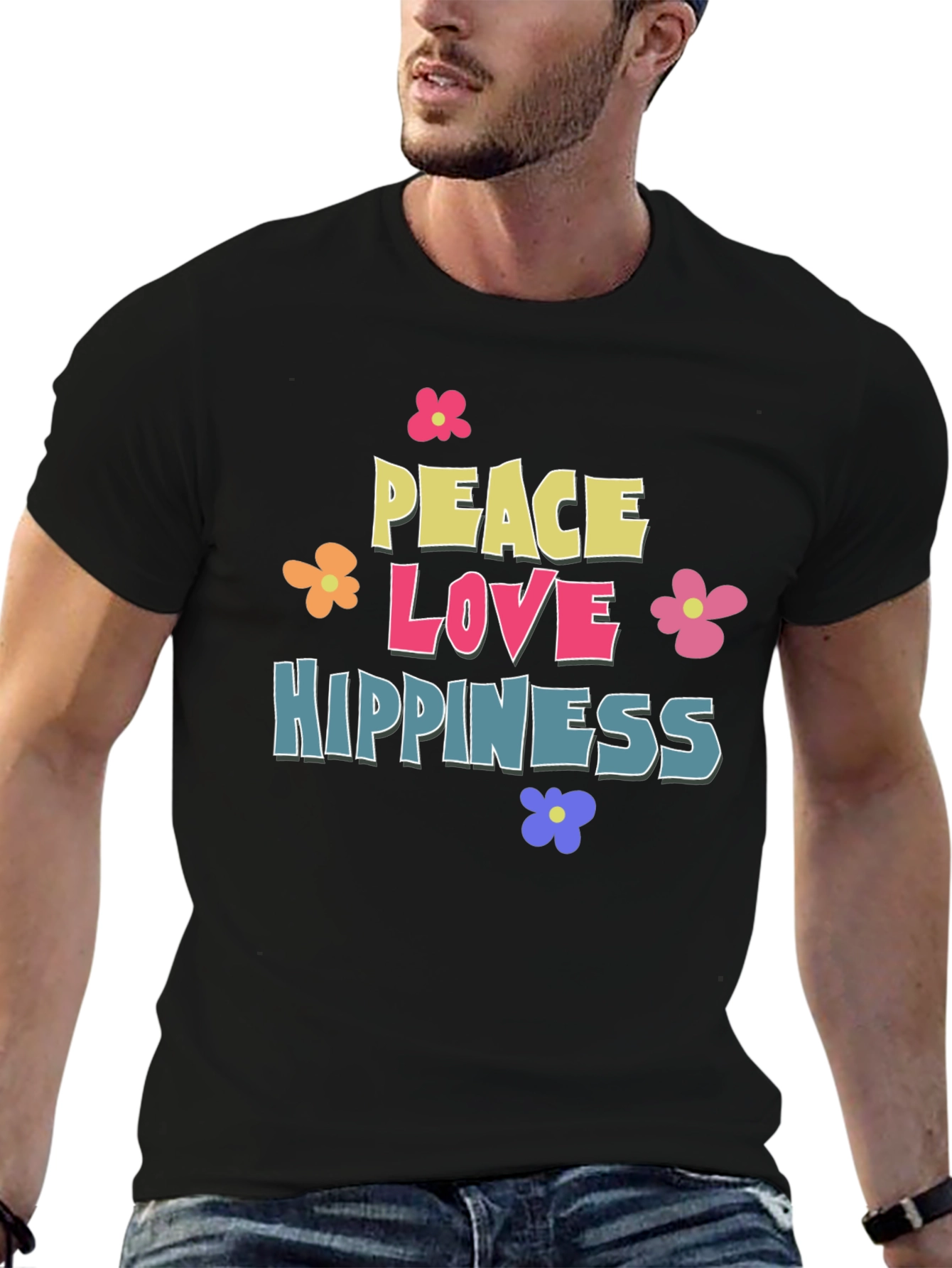 Peace Love Hippieness Graphic T-Shirt