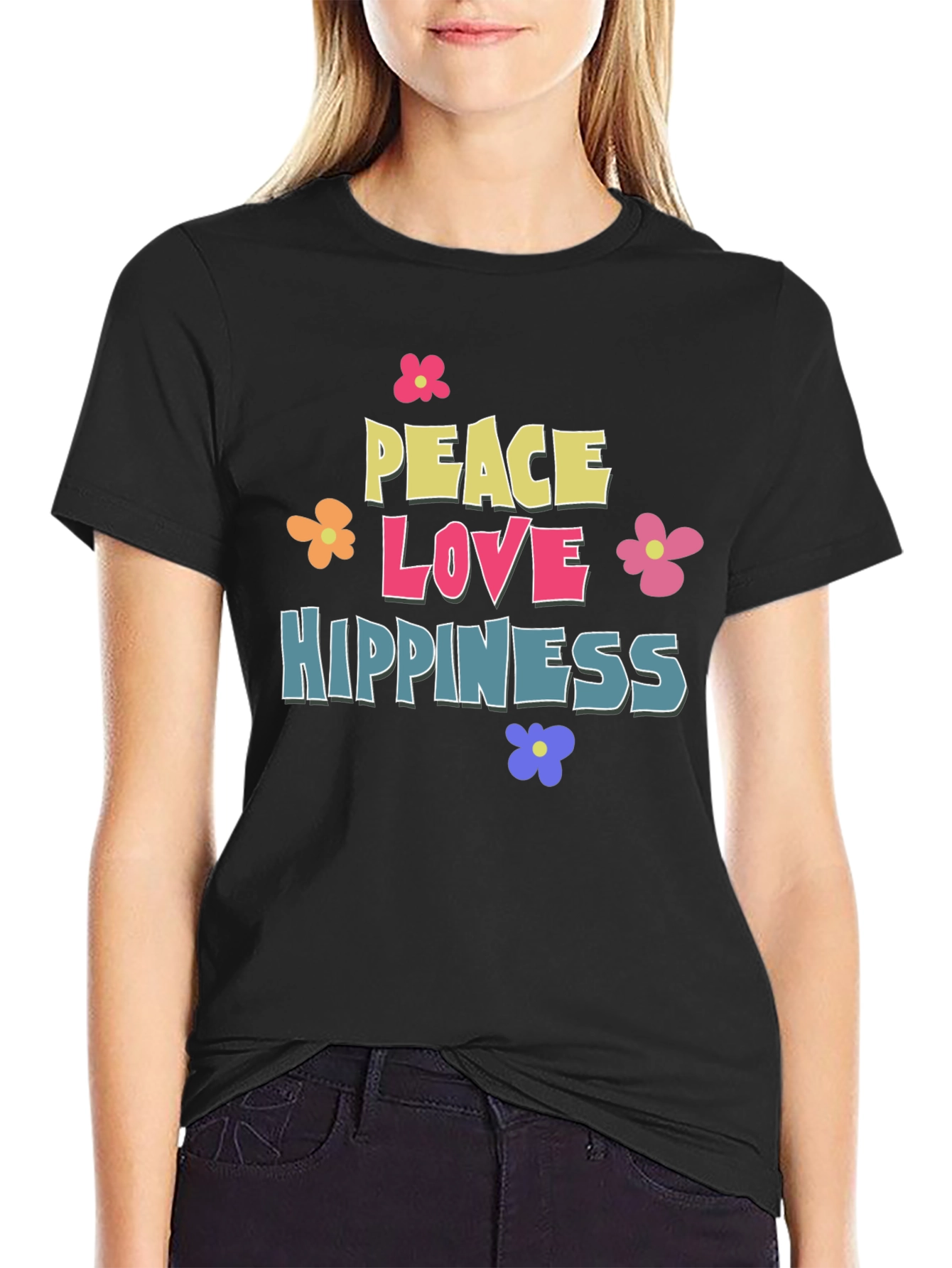 Peace Love Hippieness Graphic T-Shirt