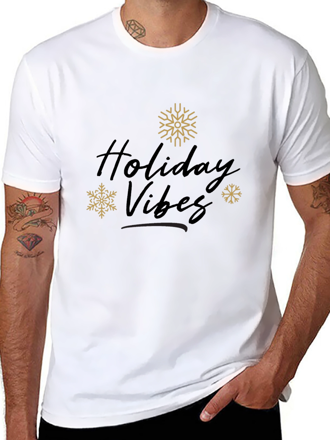 Holiday Vibes Graphic Tee - Festive Season Apparel