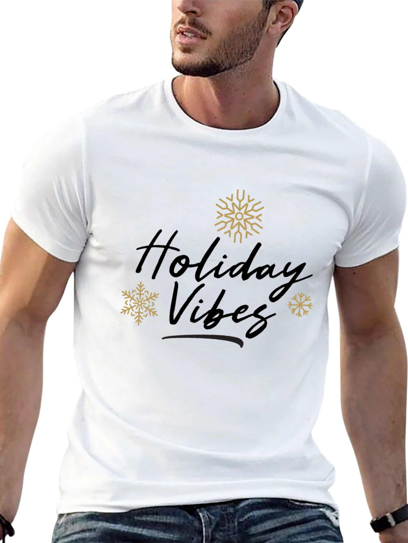 Holiday Vibes Graphic Tee - Festive Season Apparel
