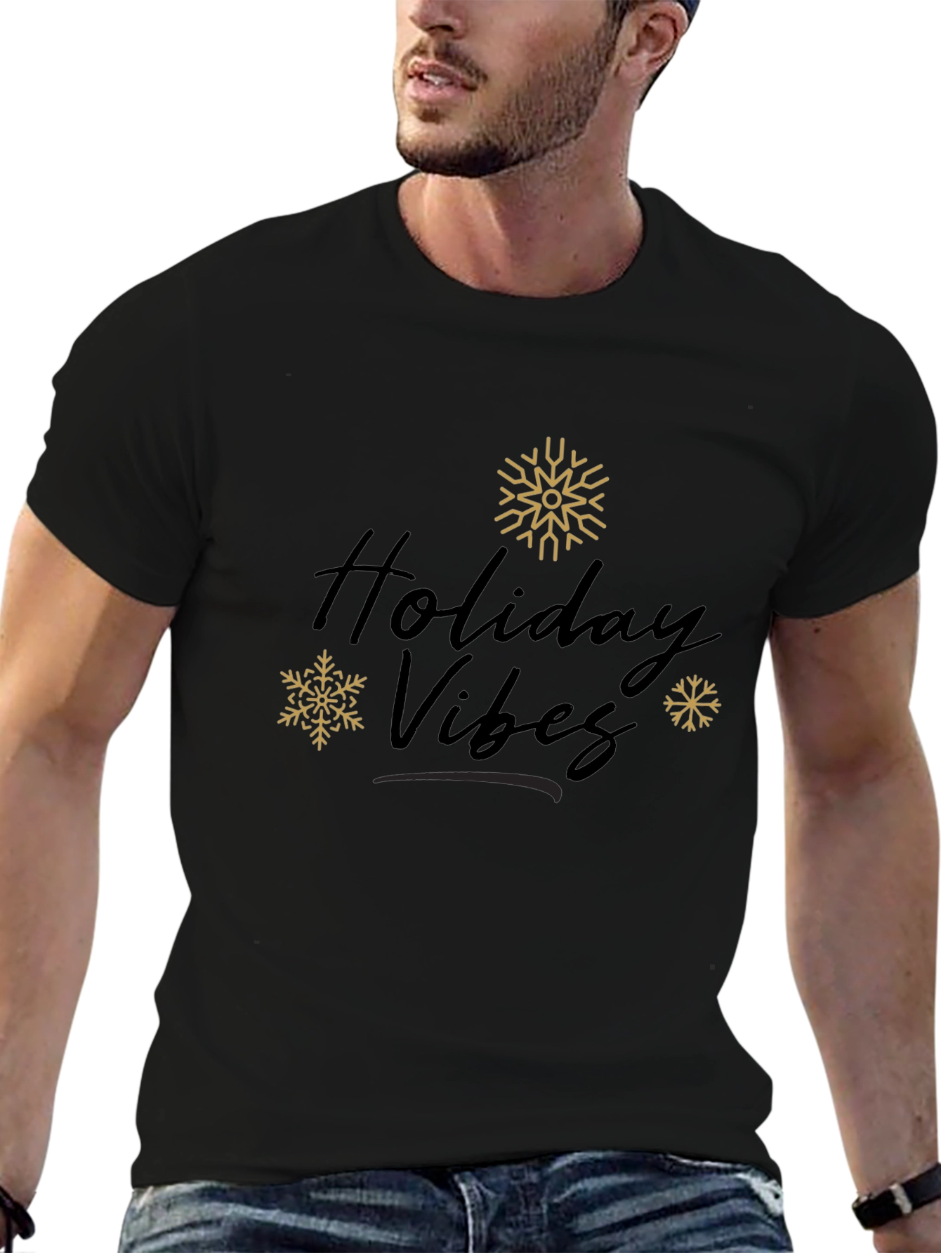 Holiday Vibes Graphic Tee - Festive Season Apparel