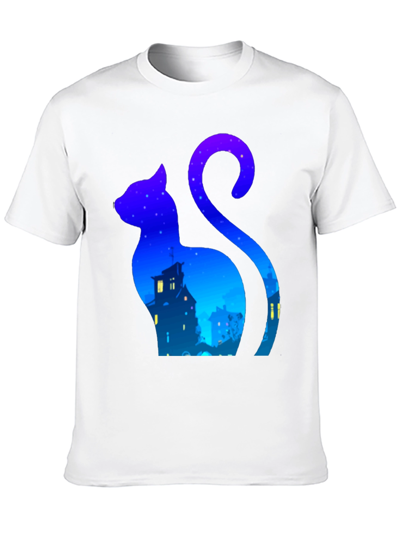Night Cat Silhouette T-Shirt