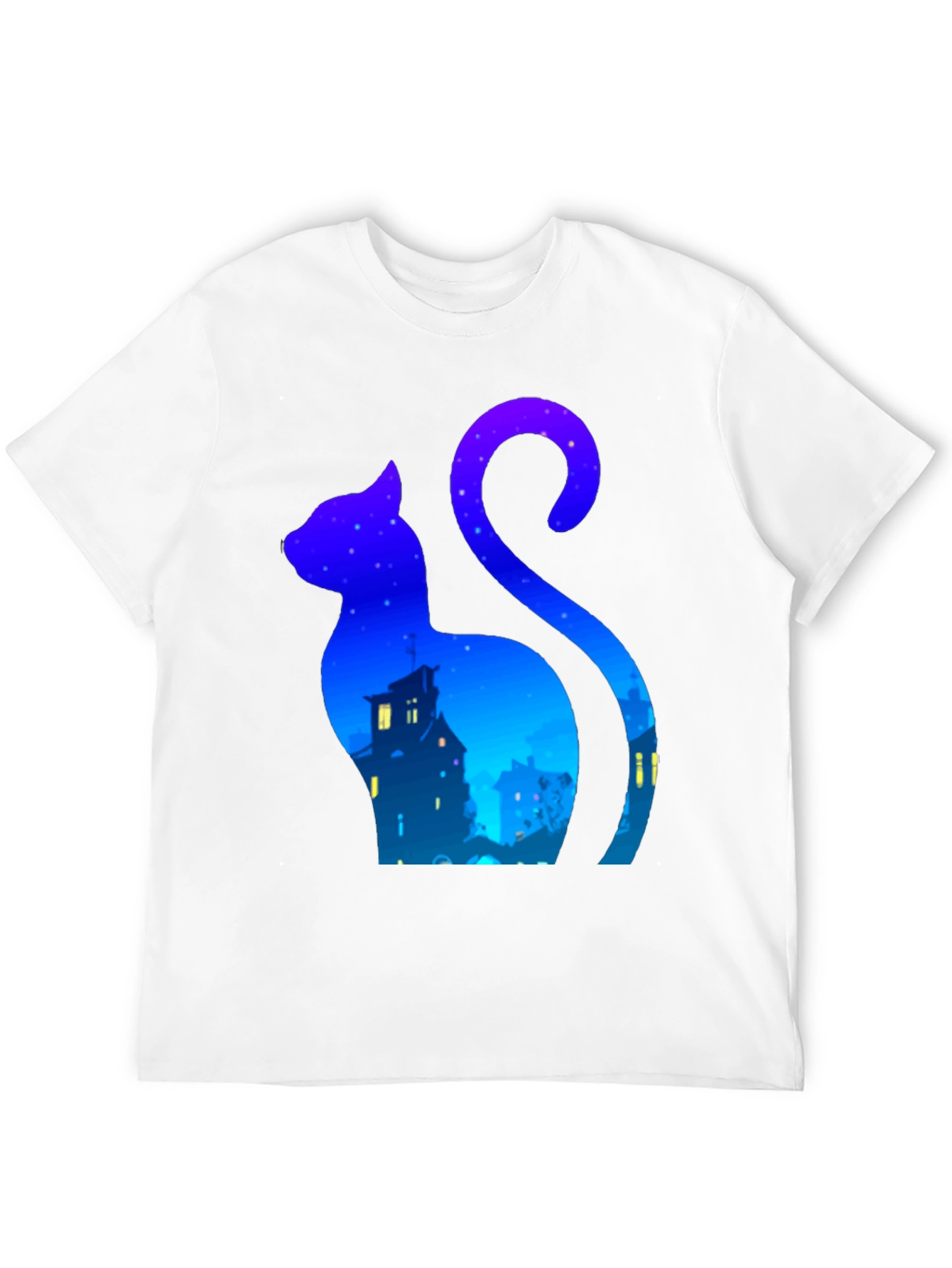 Night Cat Silhouette T-Shirt