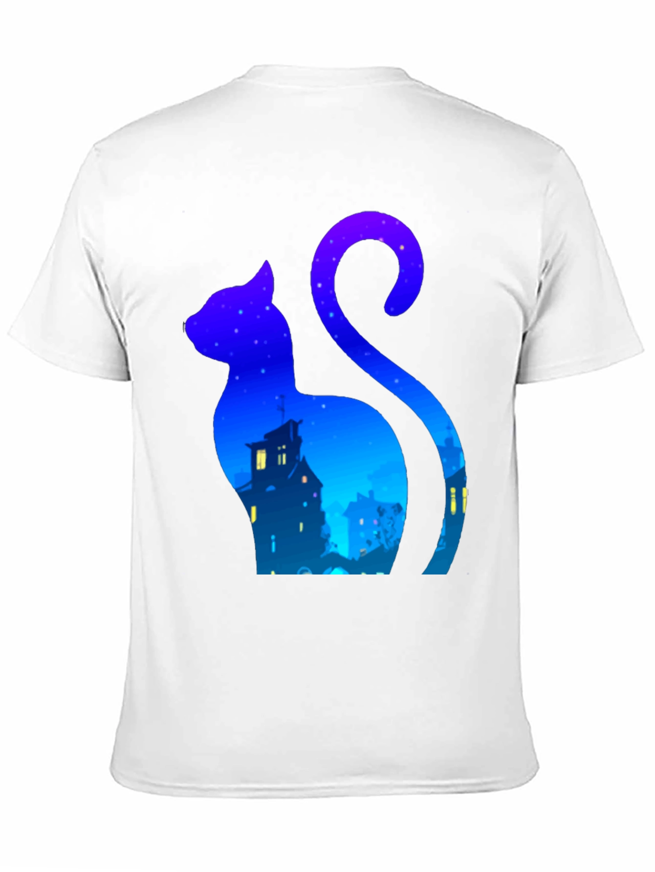 Night Cat Silhouette T-Shirt
