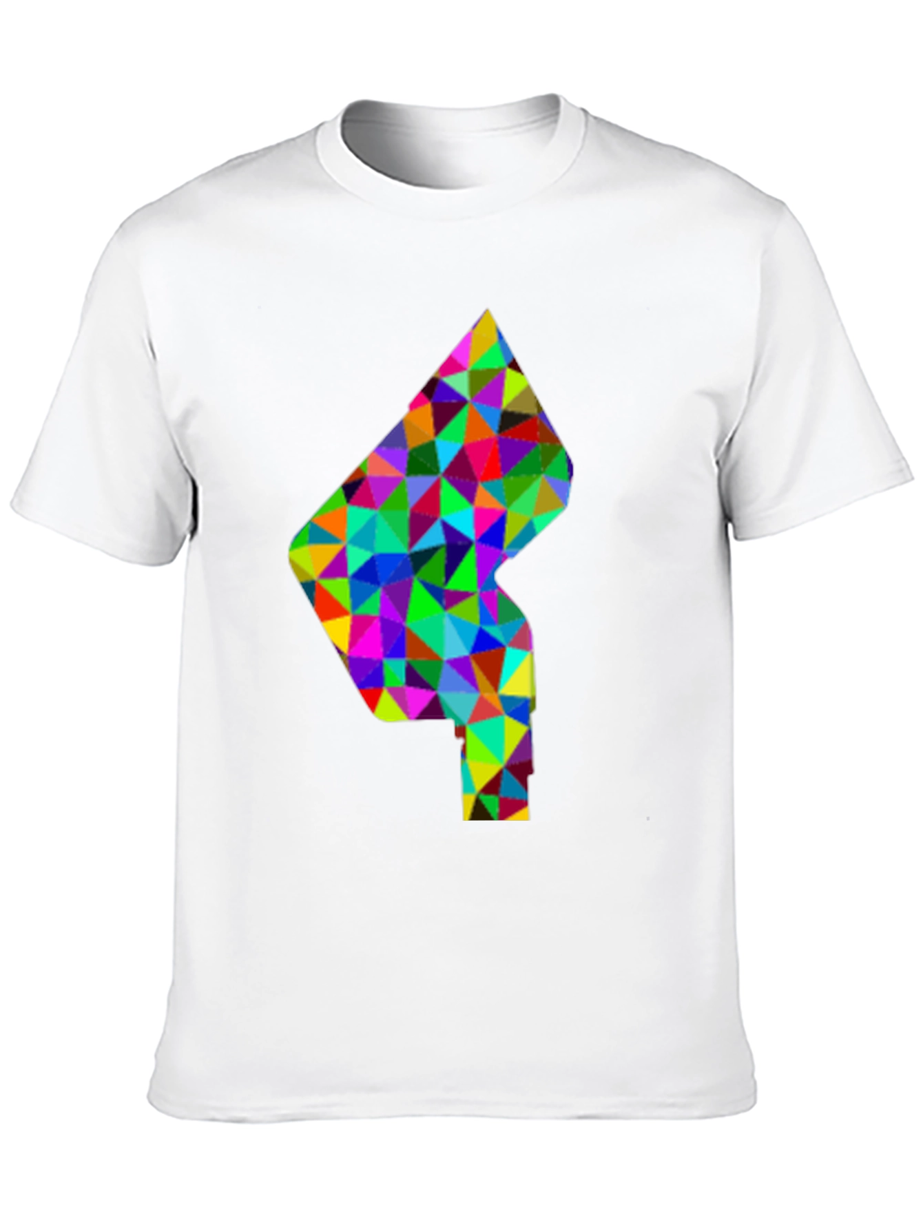 Geometric Mosaic Graphic Tee - Stylish Mens Black T-Shirt