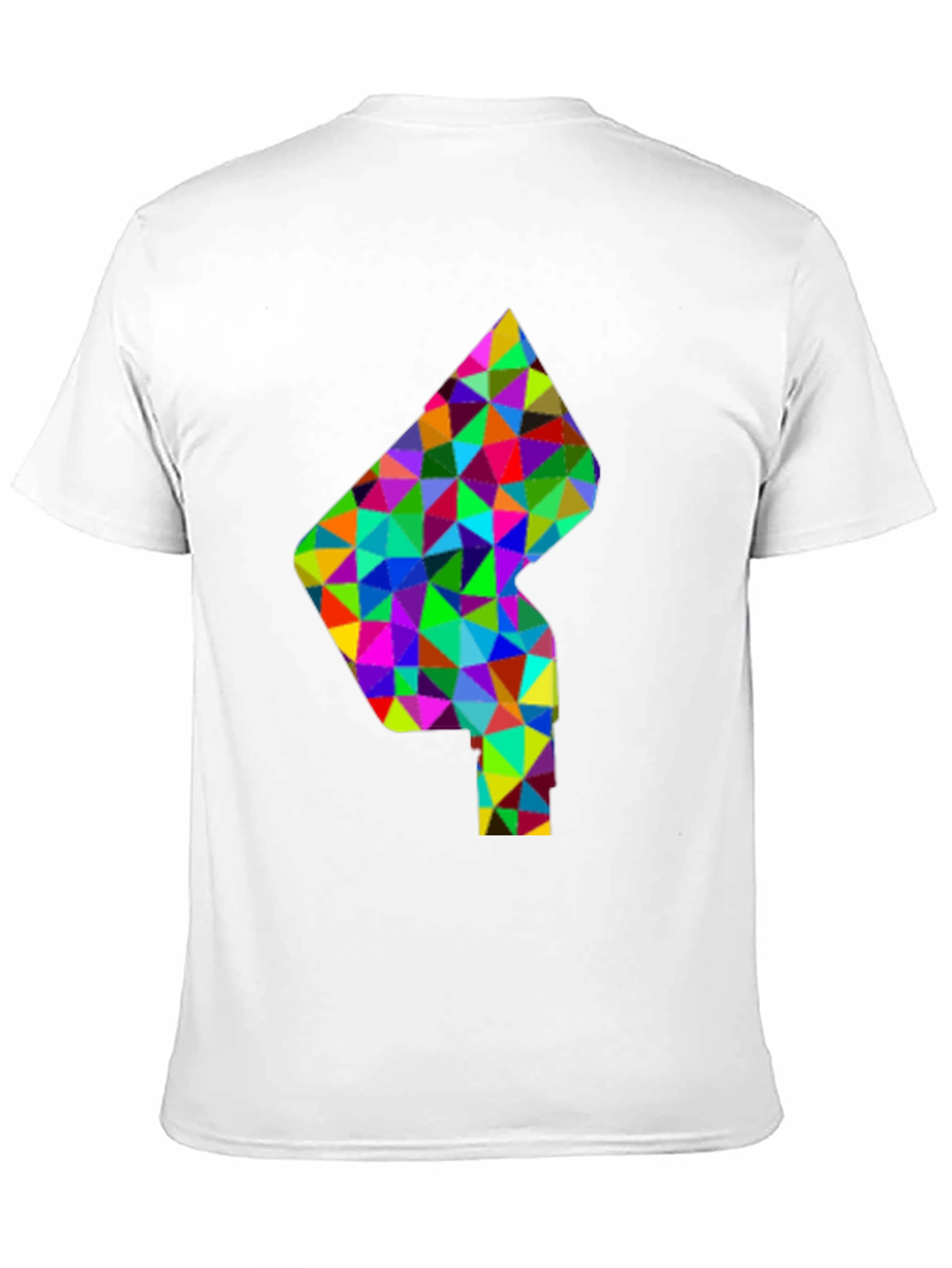 Geometric Mosaic Graphic Tee - Stylish Mens Black T-Shirt