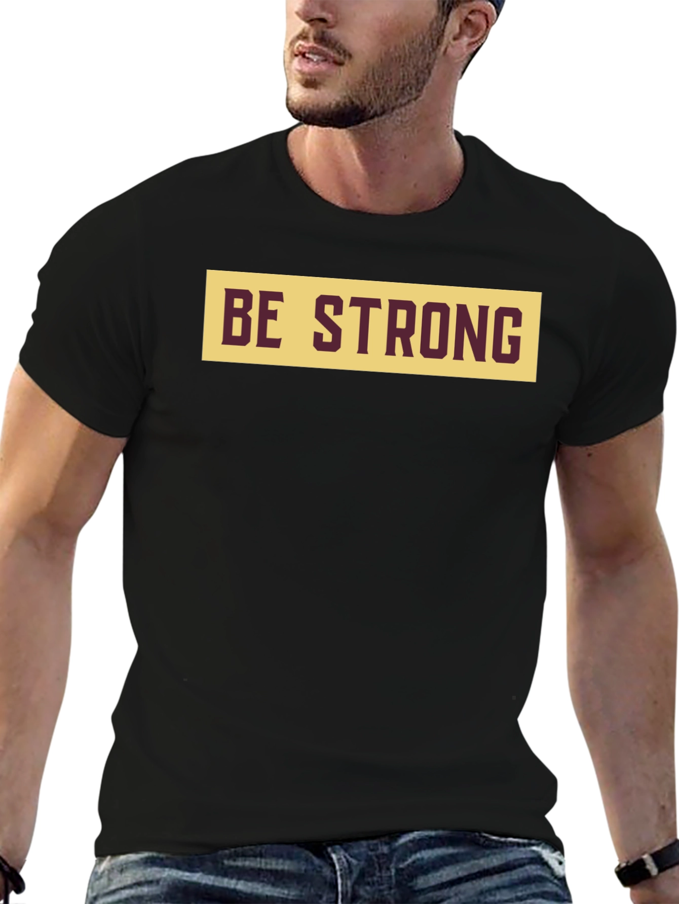 Be Strong Graphic Tee - Mens Black T-Shirt