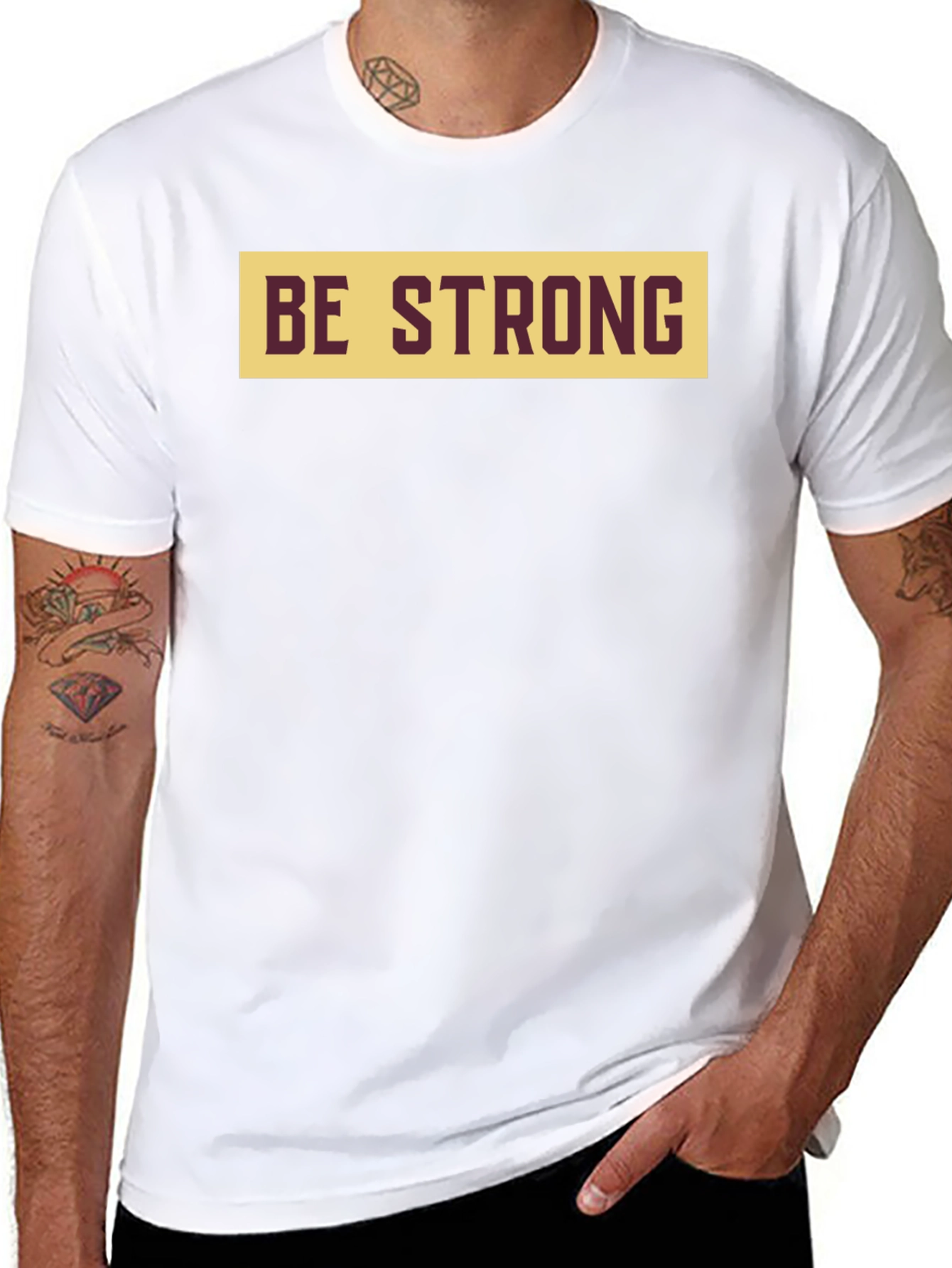 Be Strong Graphic Tee - Mens Black T-Shirt