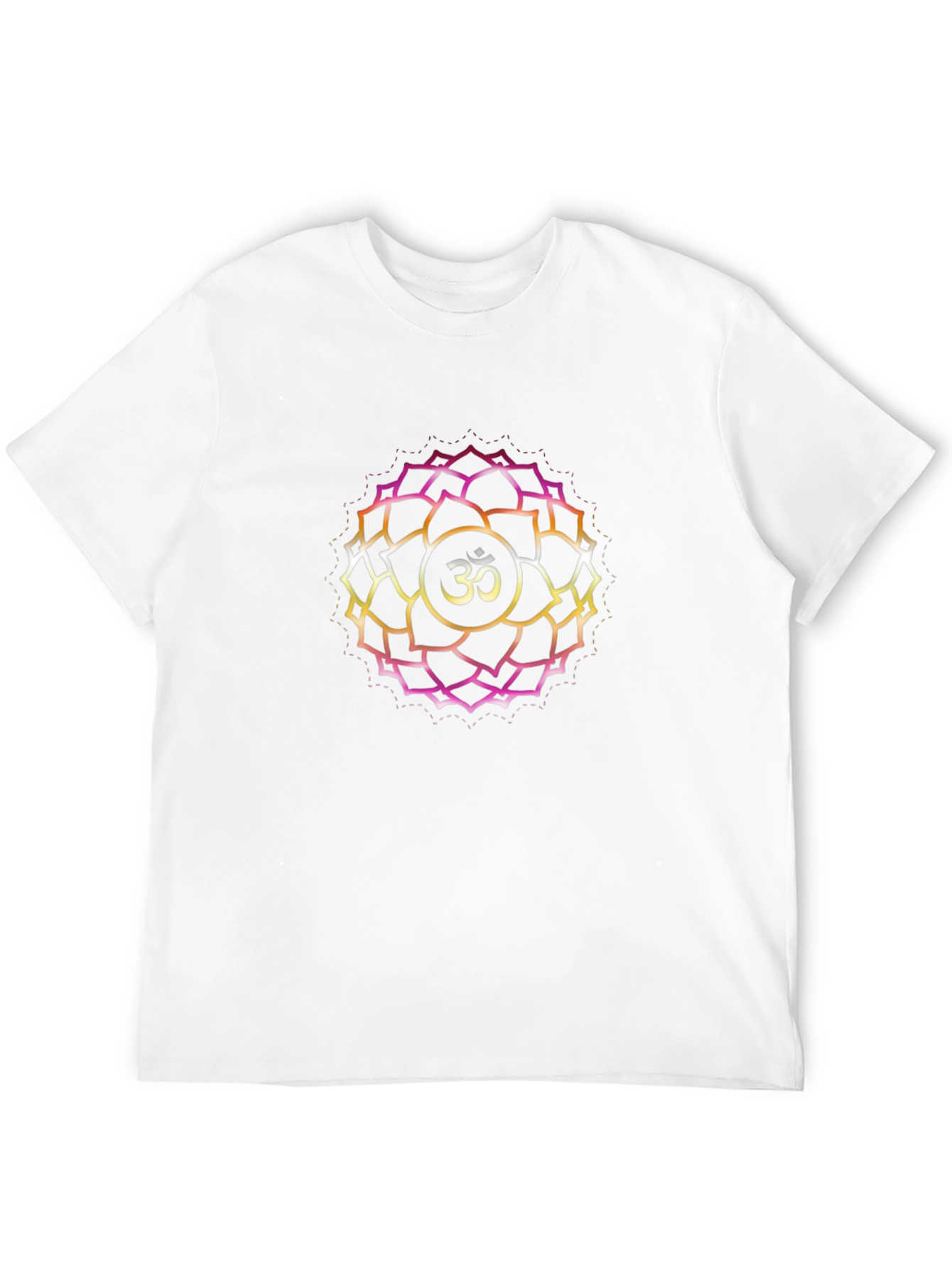 Om Lotus Mandala Graphic Tee - Black