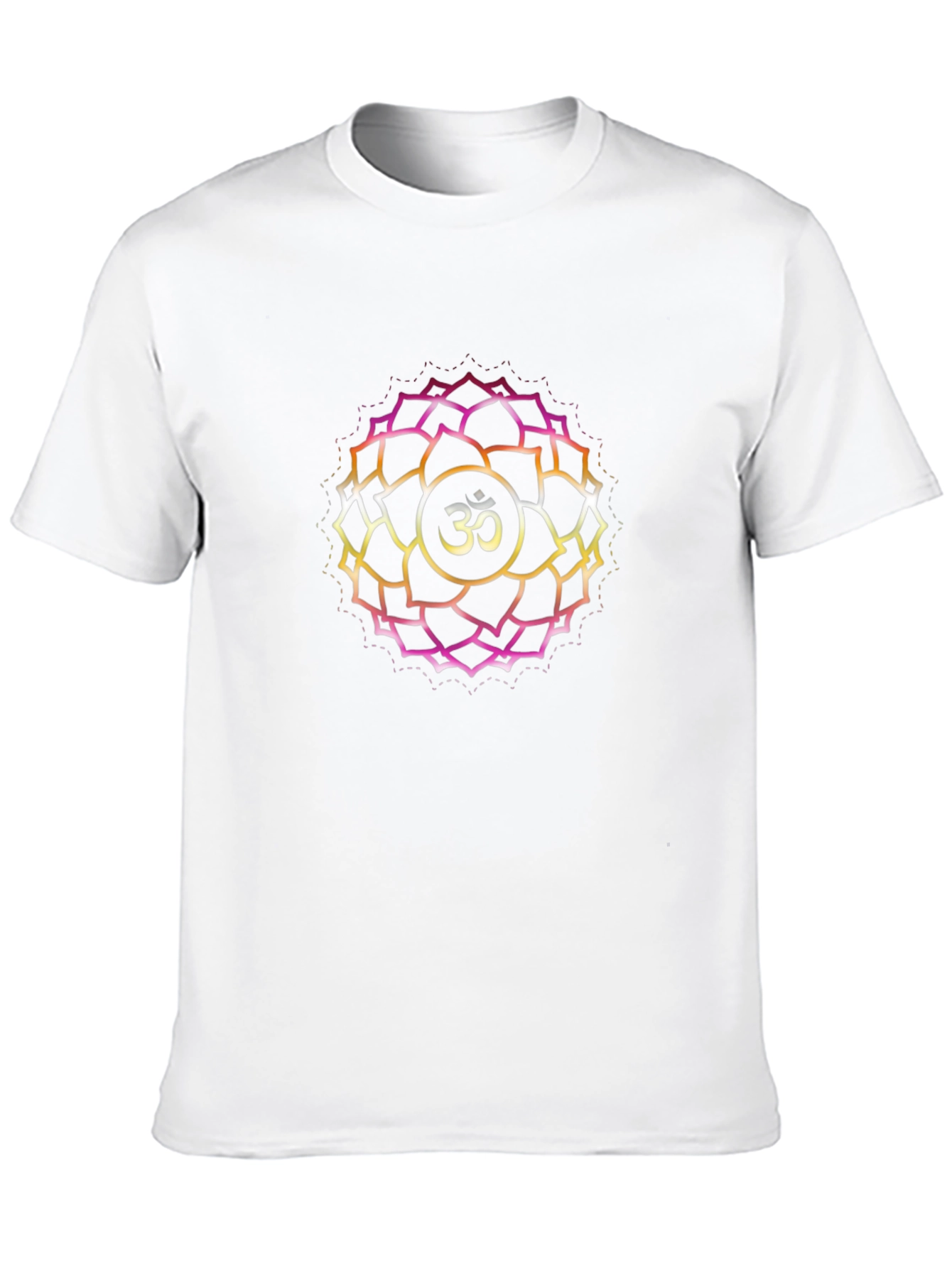 Om Lotus Mandala Graphic Tee - Black