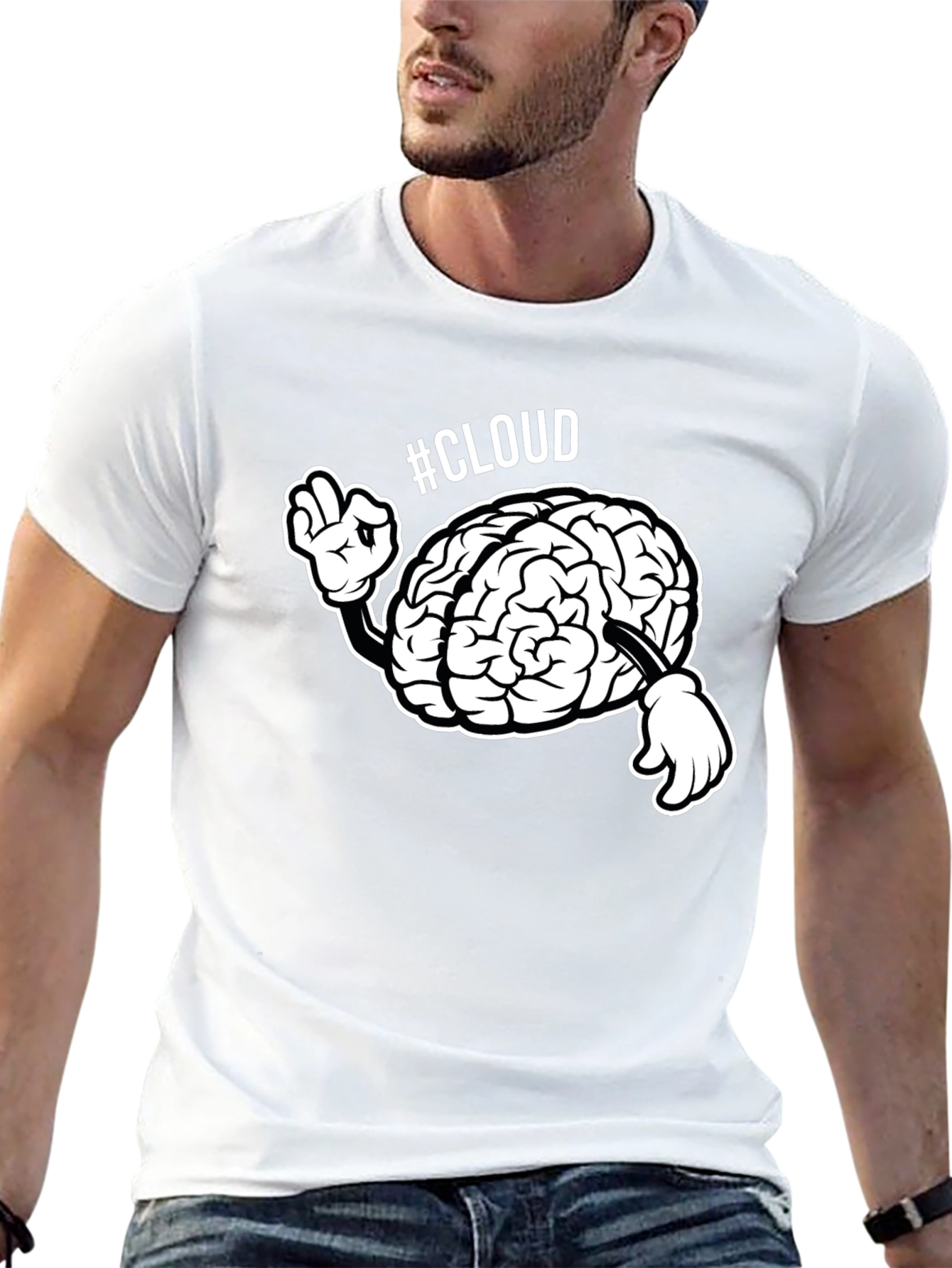 Cloud Brain T-Shirt - Smart Tech Humor Tee