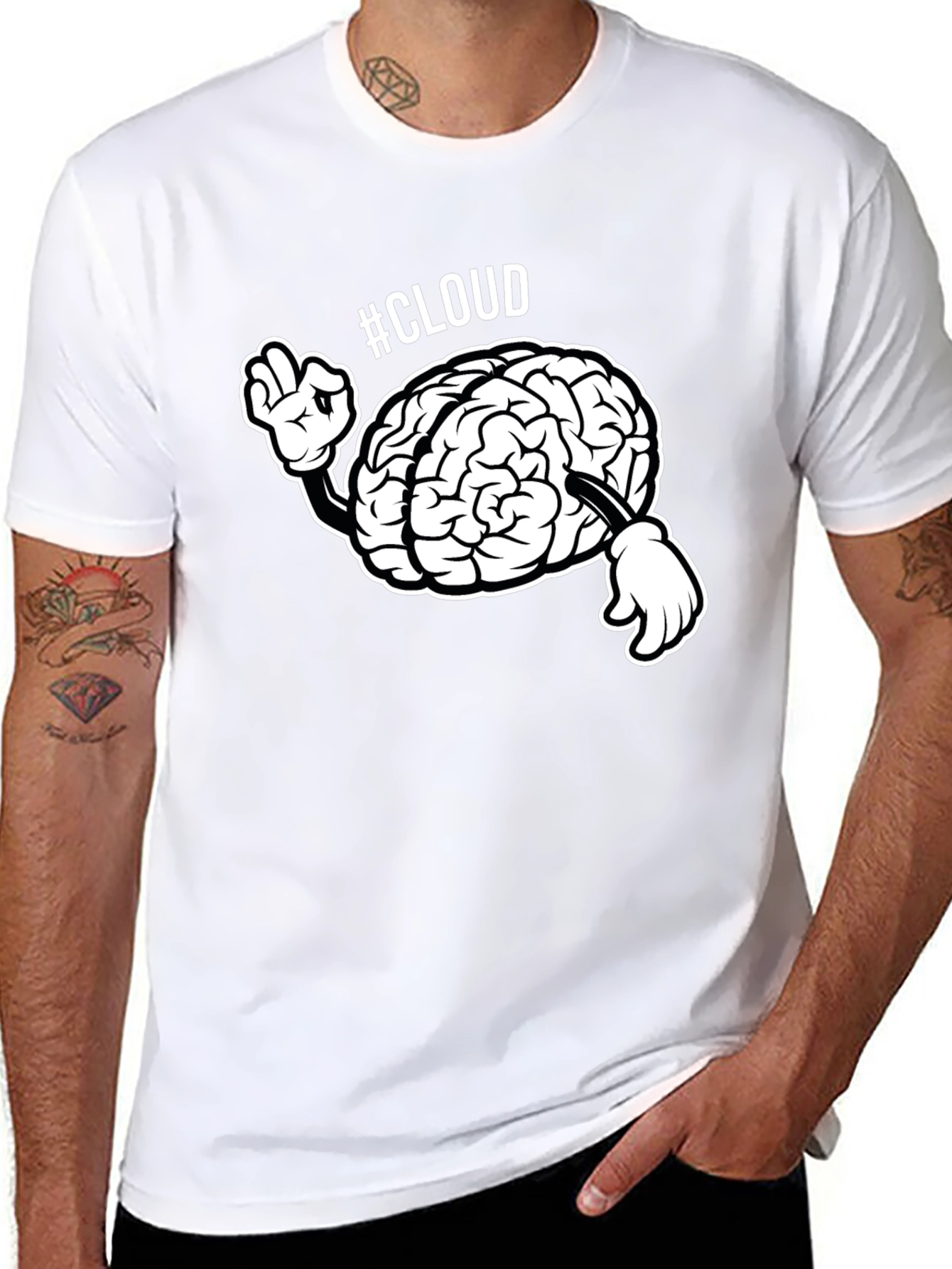 Cloud Brain T-Shirt - Smart Tech Humor Tee