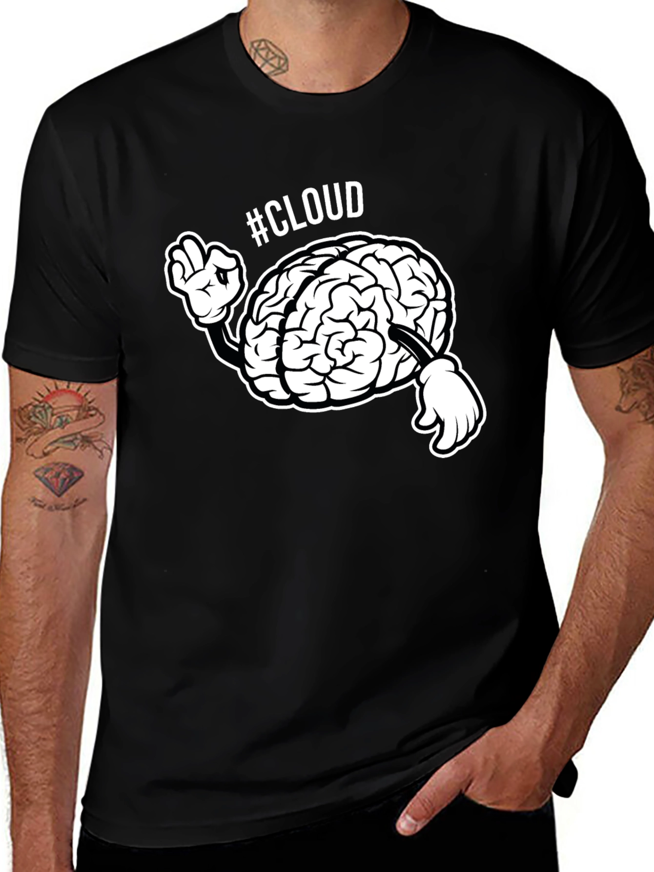 Cloud Brain T-Shirt - Smart Tech Humor Tee