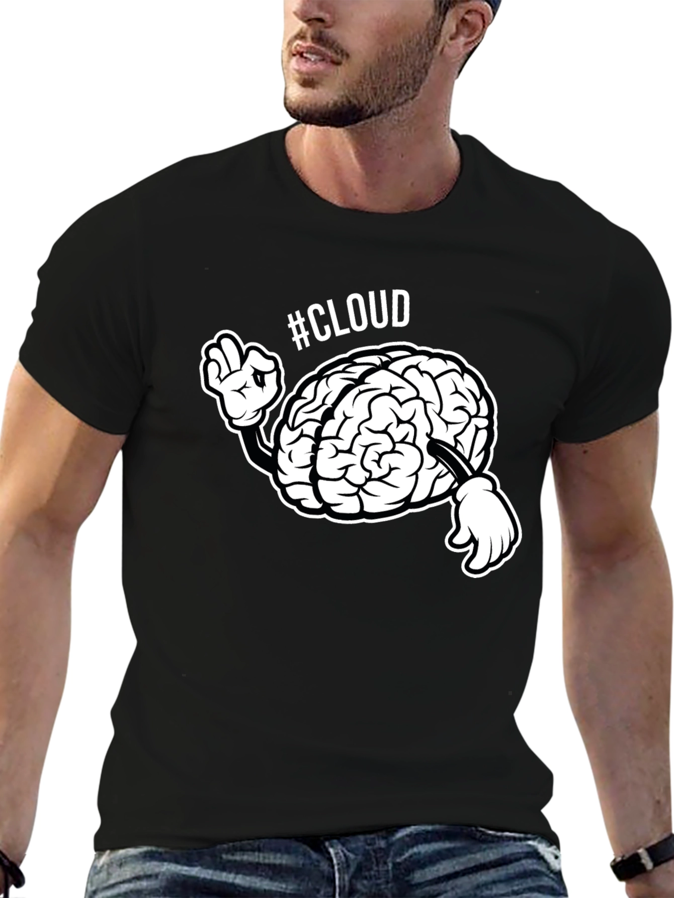 Cloud Brain T-Shirt - Smart Tech Humor Tee