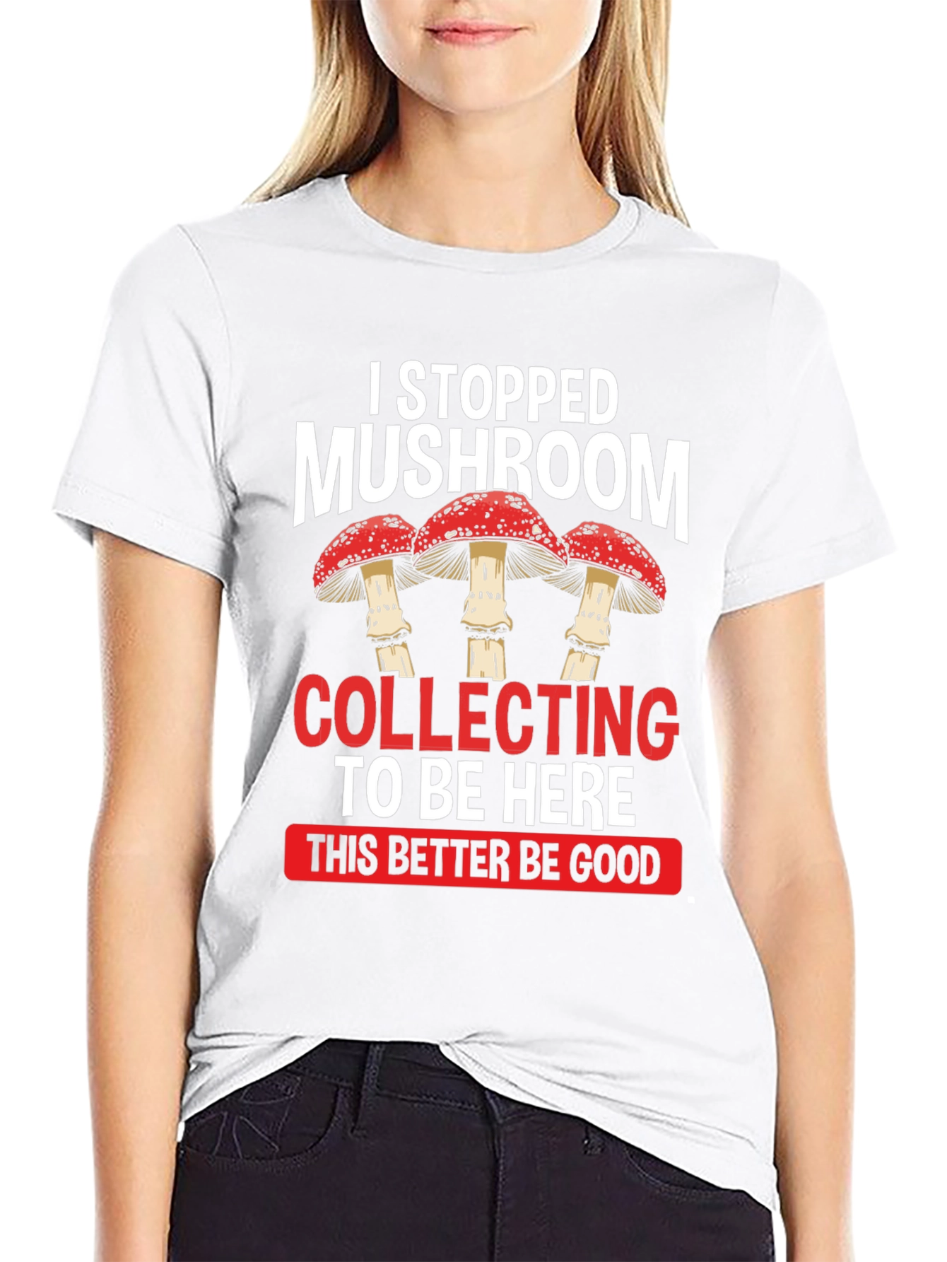 Mushroom Collecting Funny Graphic T-Shirt