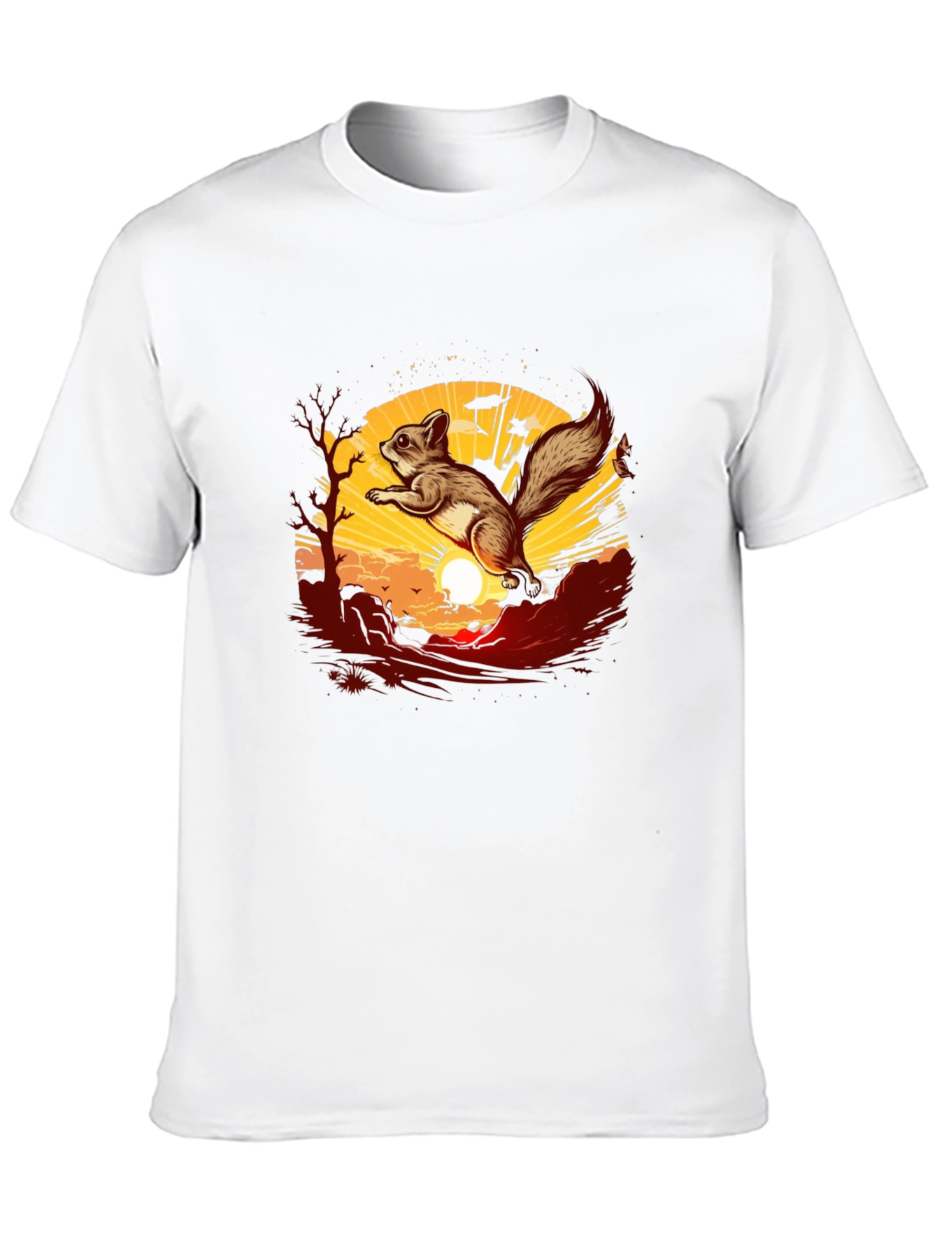 Squirrel Sunset Graphic Tee - Black
