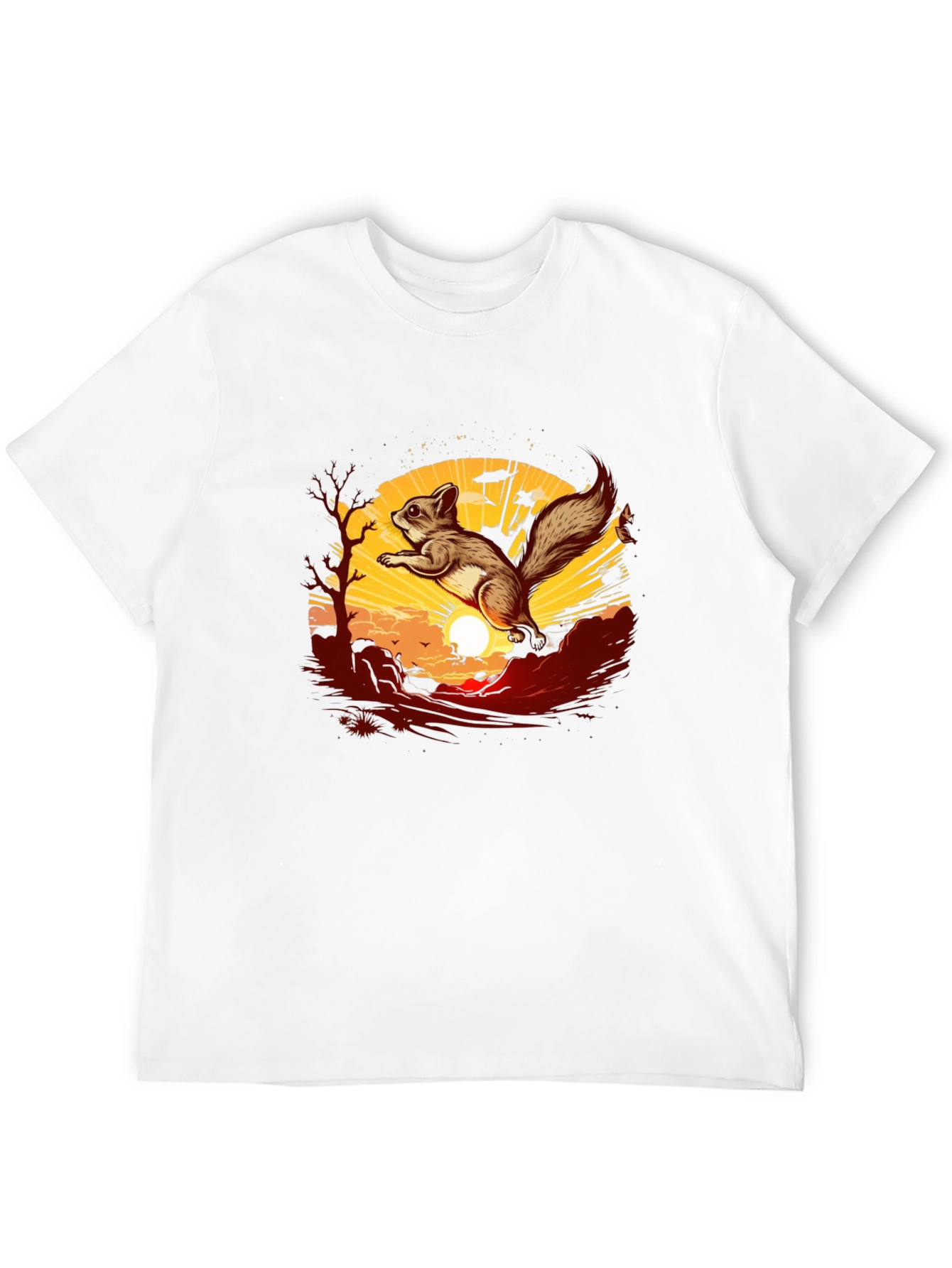 Squirrel Sunset Graphic Tee - Black