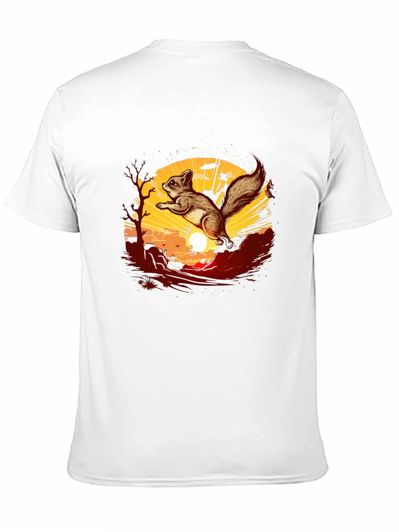 Squirrel Sunset Graphic Tee - Black