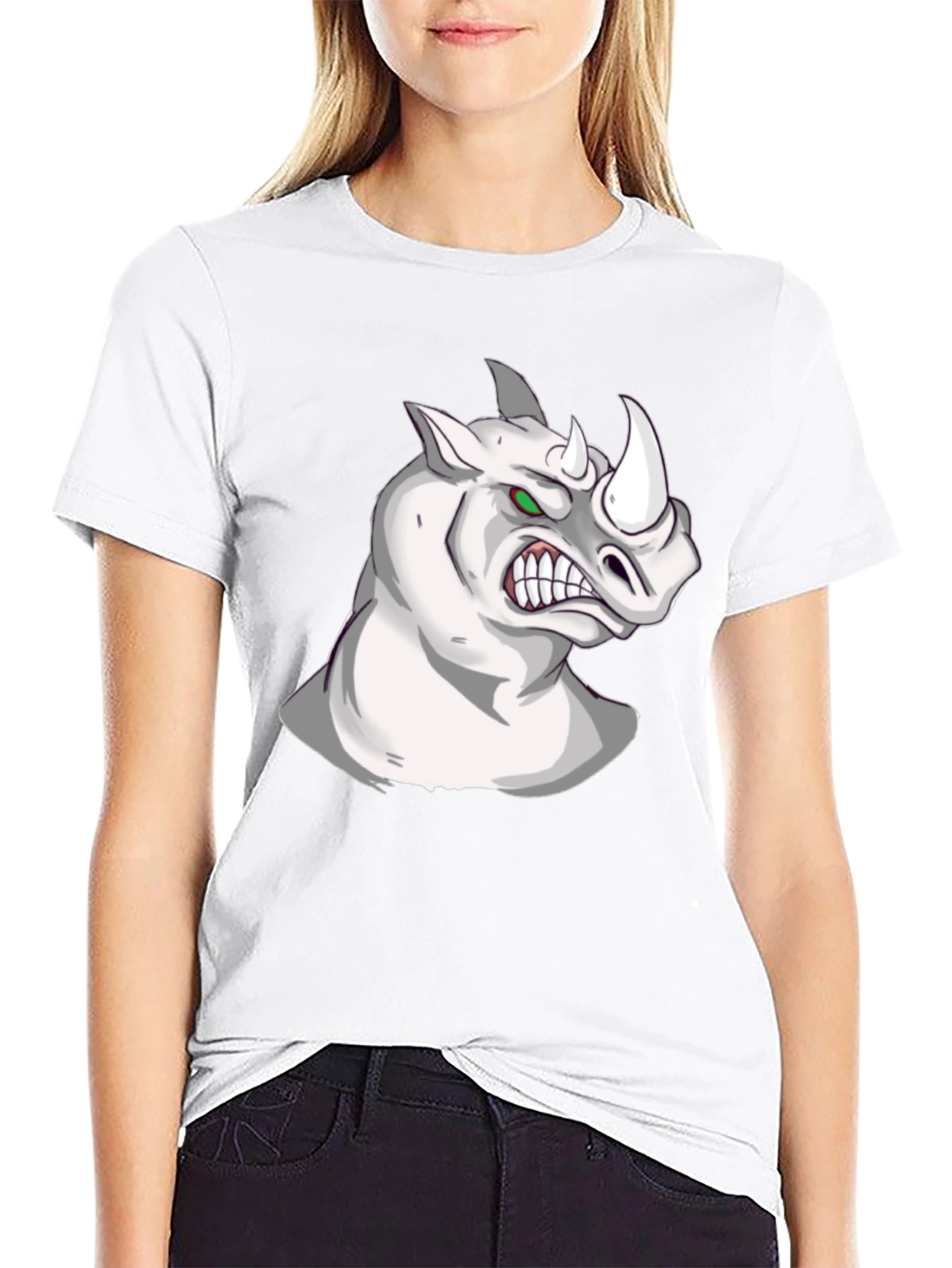Rhino Graphic Tee - Fierce Animal Print T-Shirt