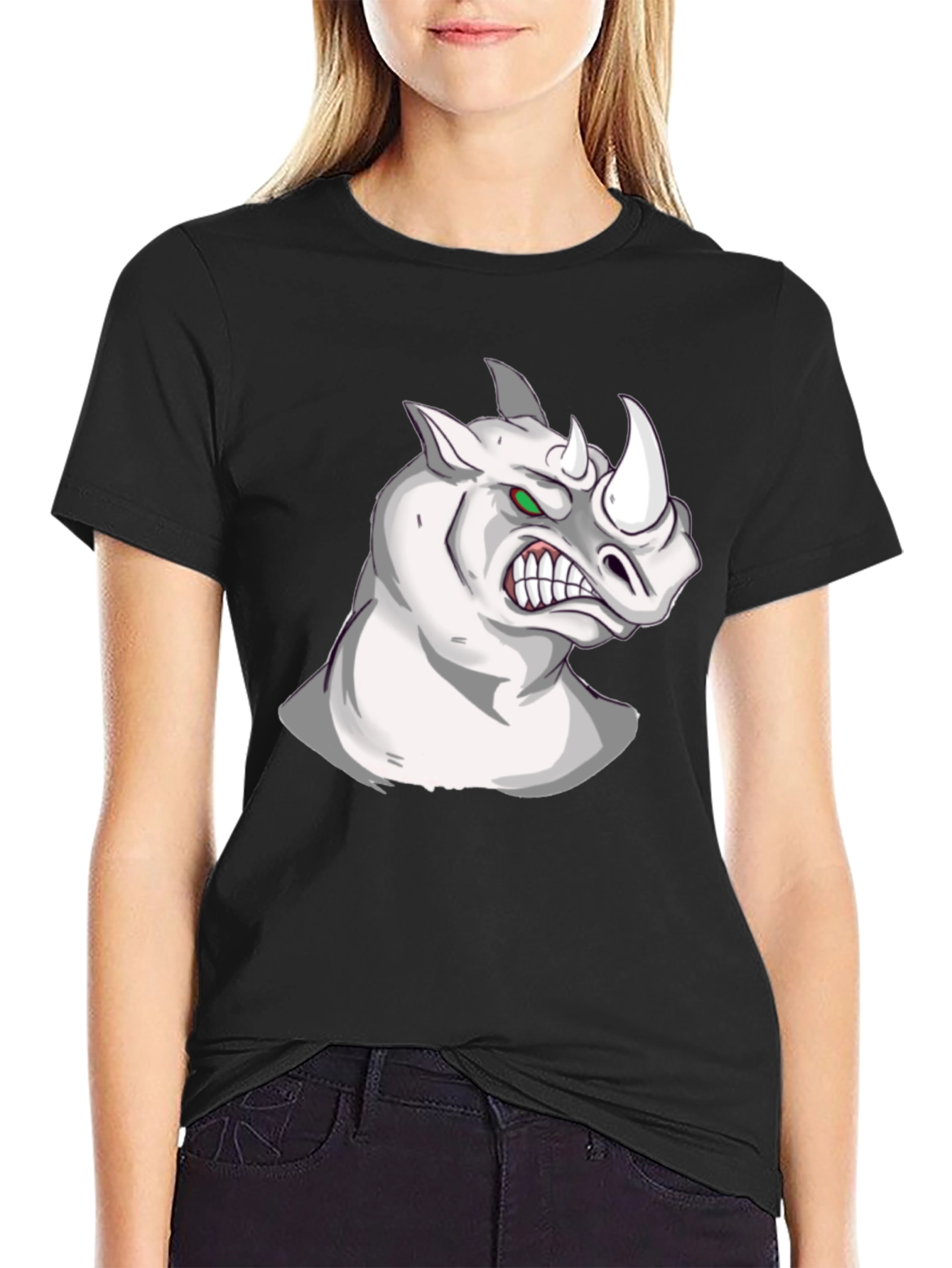 Rhino Graphic Tee - Fierce Animal Print T-Shirt
