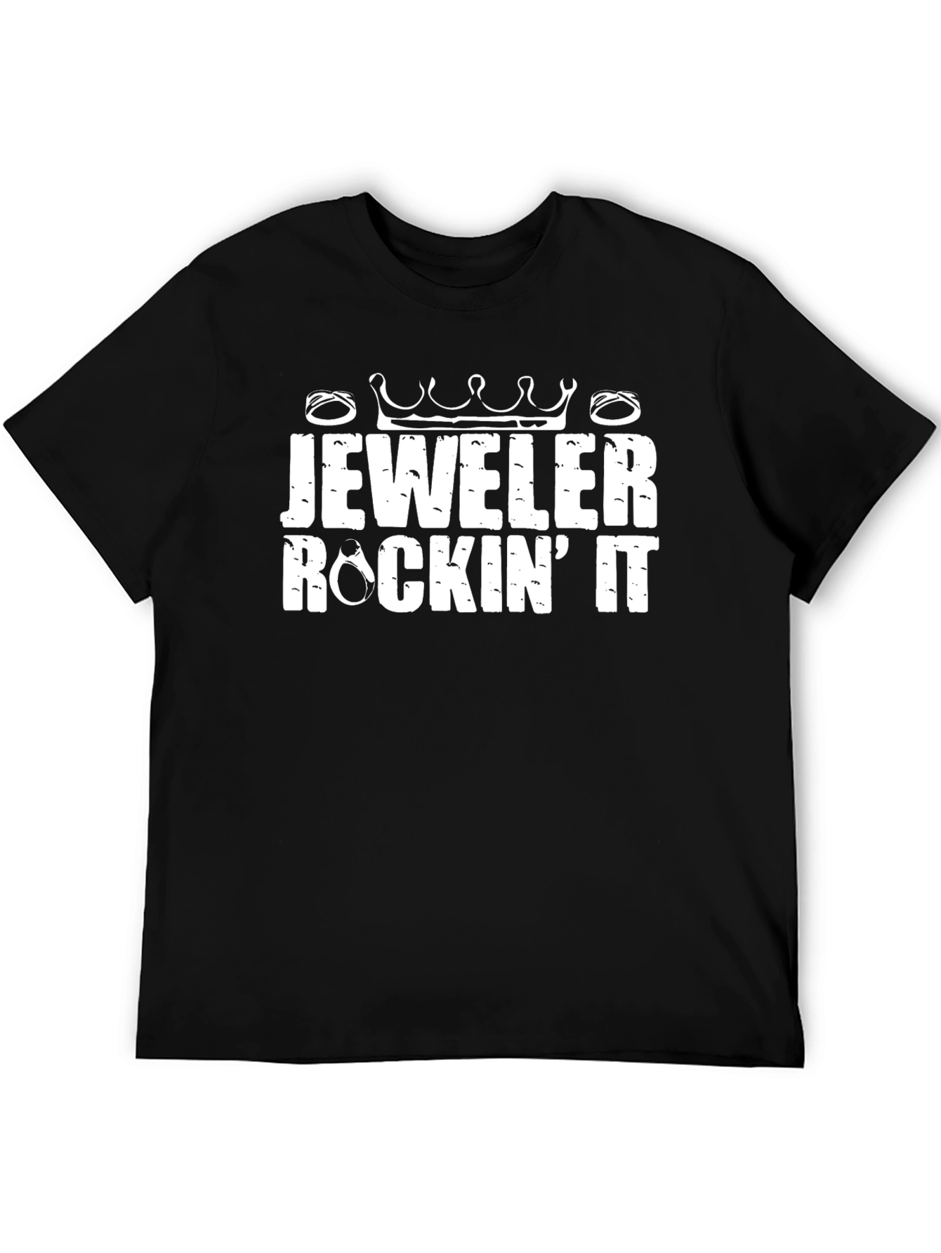 Jeweler Rockin It Graphic Tee - Black Cotton Shirt