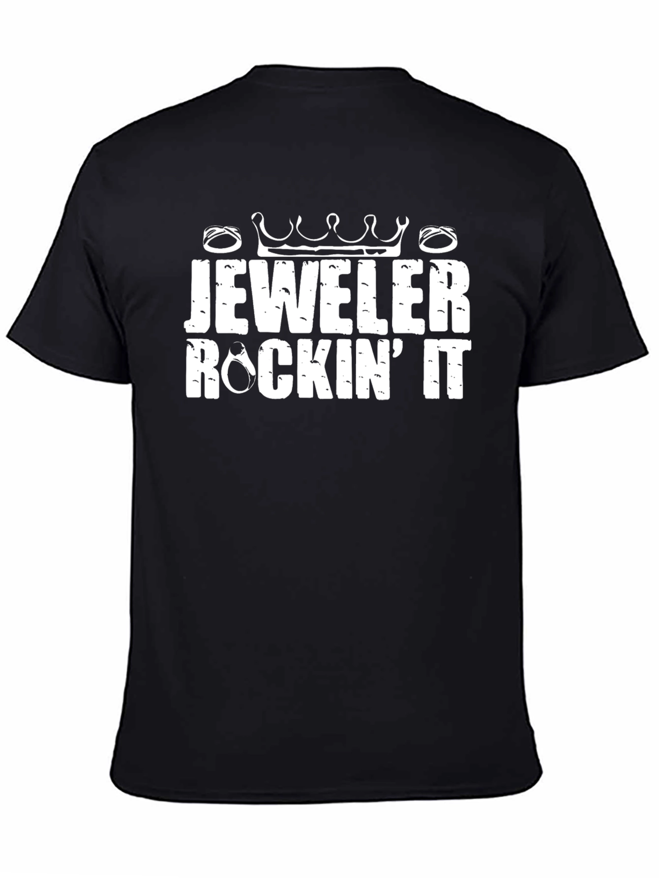 Jeweler Rockin It Graphic Tee - Black Cotton Shirt