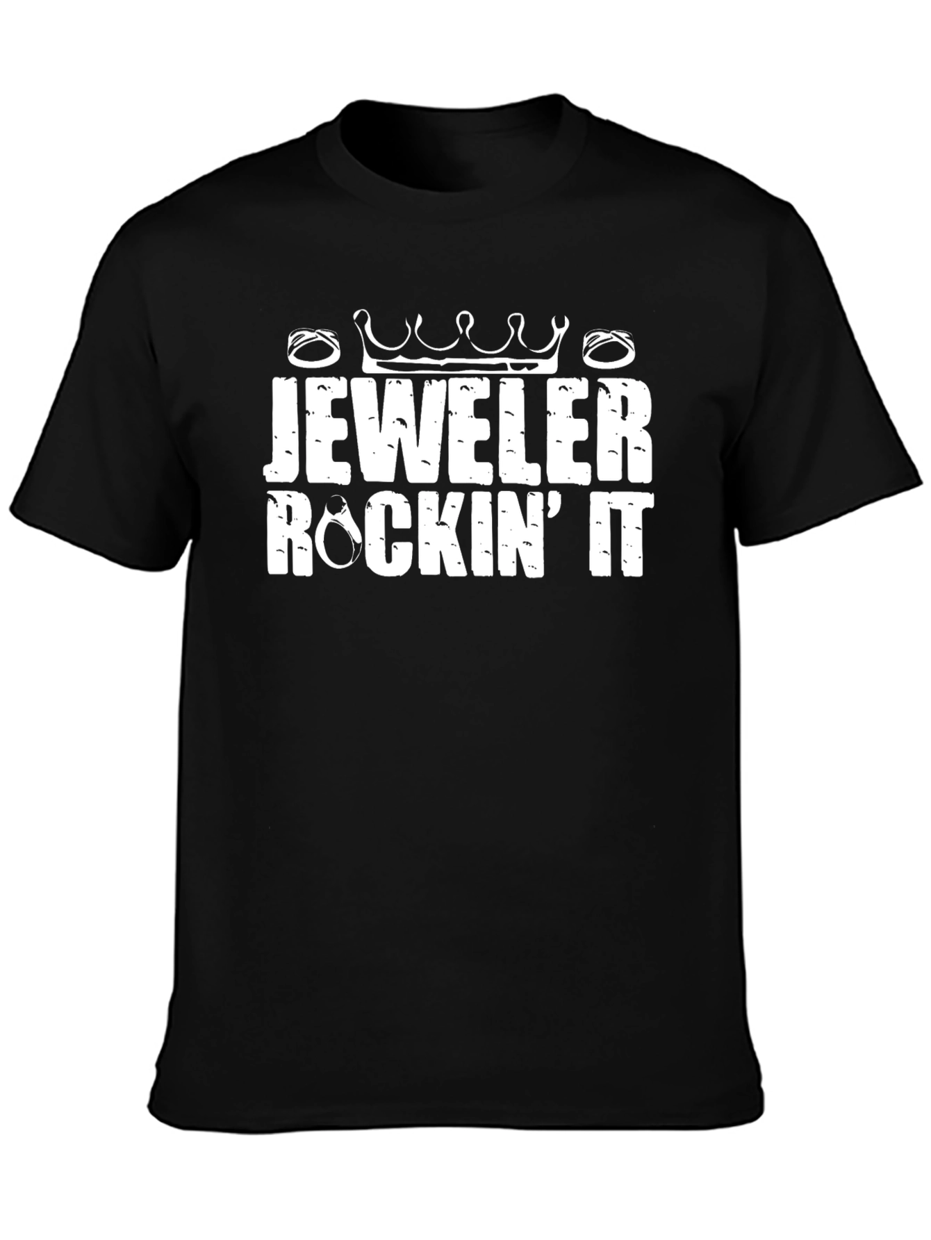 Jeweler Rockin It Graphic Tee - Black Cotton Shirt