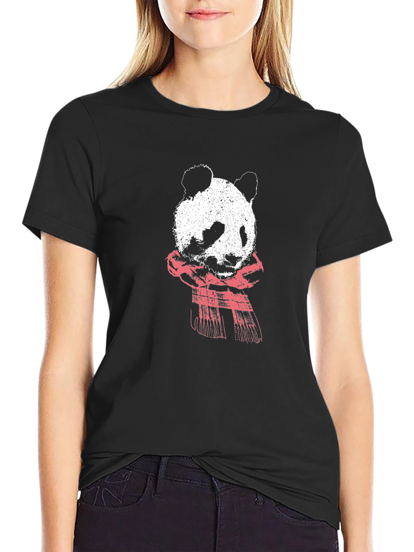 Panda Graphic T-Shirt - Black Cotton Tee