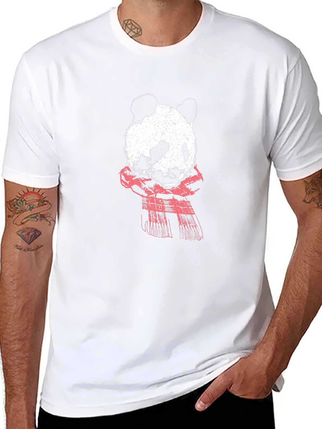 Panda Graphic T-Shirt - Black Cotton Tee