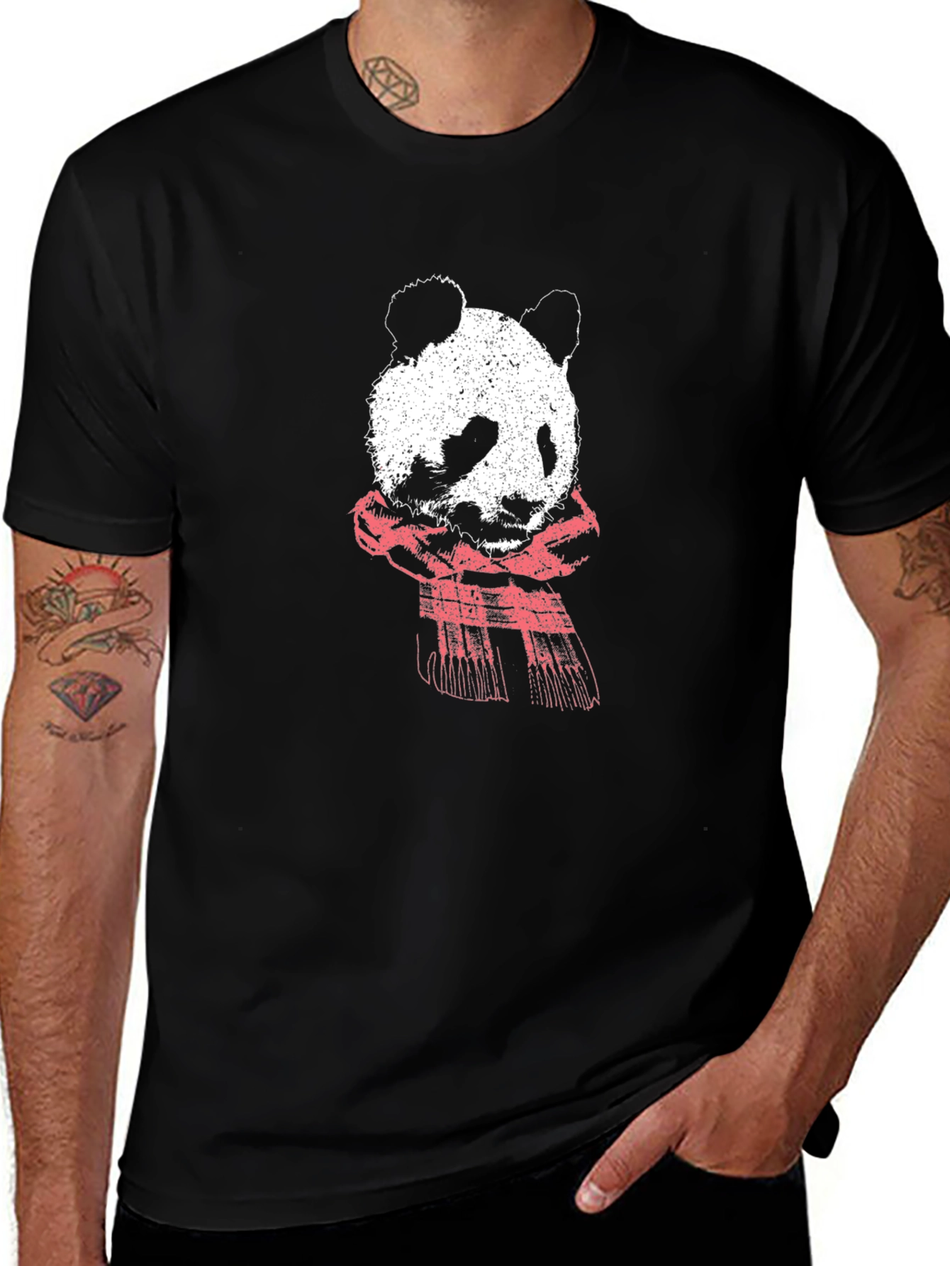 Panda Graphic T-Shirt - Black Cotton Tee