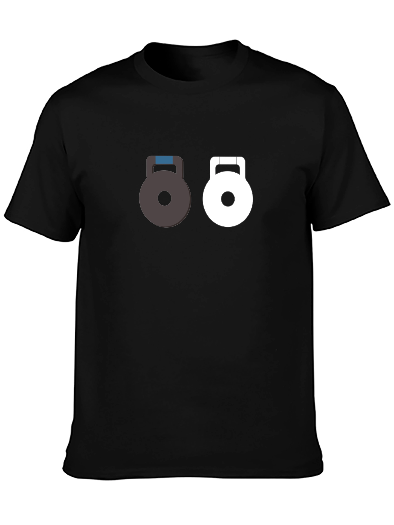 Dual Kettlebell Graphic Tee - Black Gym Shirt