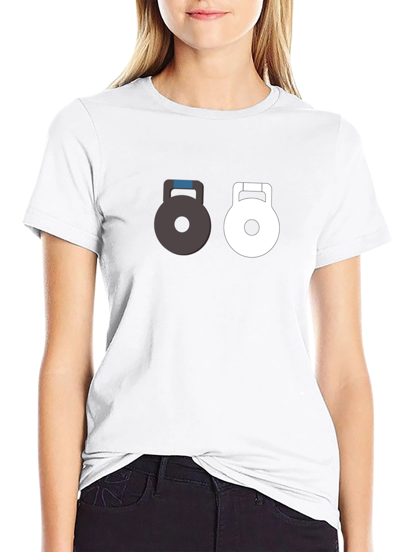Dual Kettlebell Graphic Tee - Black Gym Shirt
