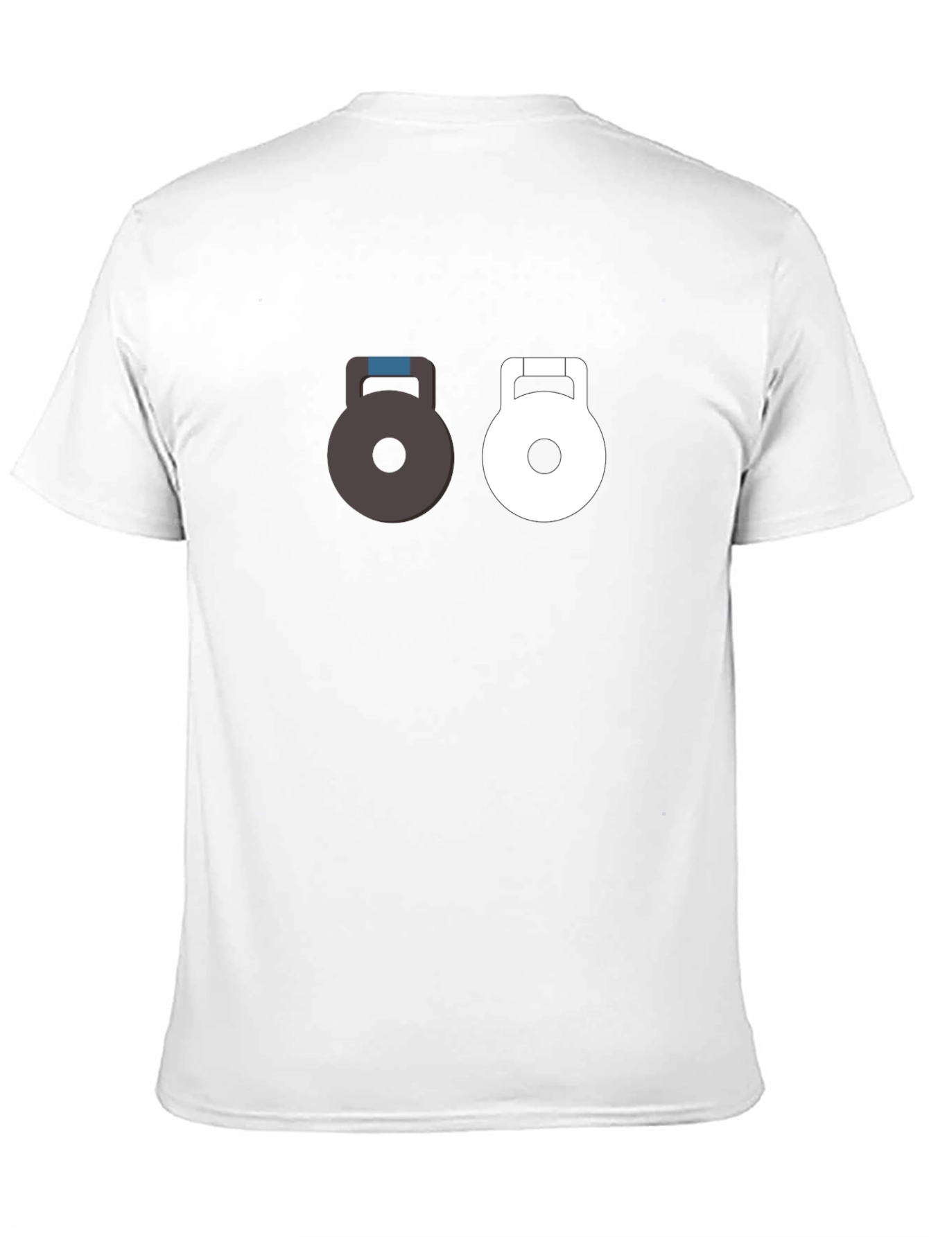 Dual Kettlebell Graphic Tee - Black Gym Shirt