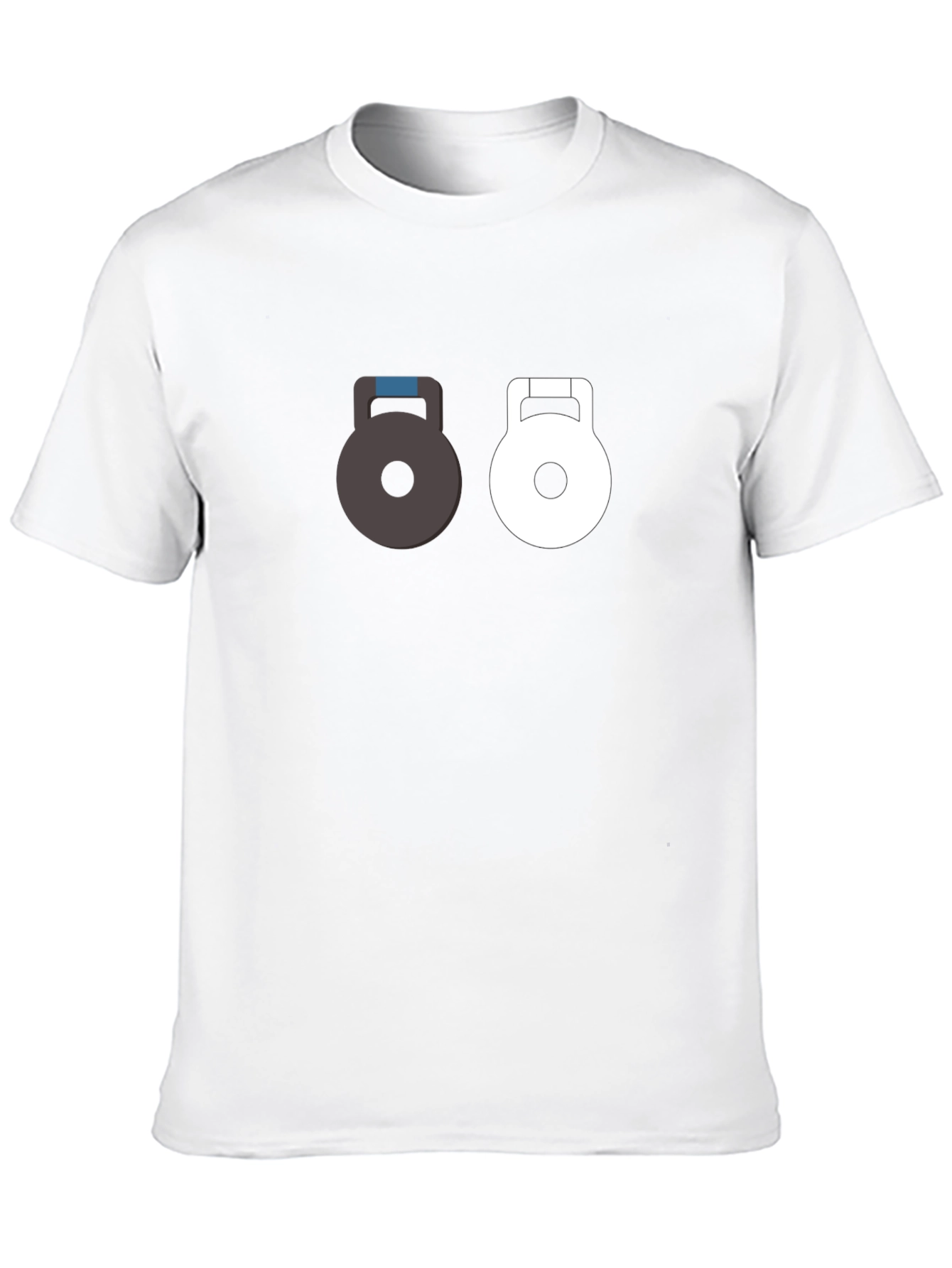 Dual Kettlebell Graphic Tee - Black Gym Shirt