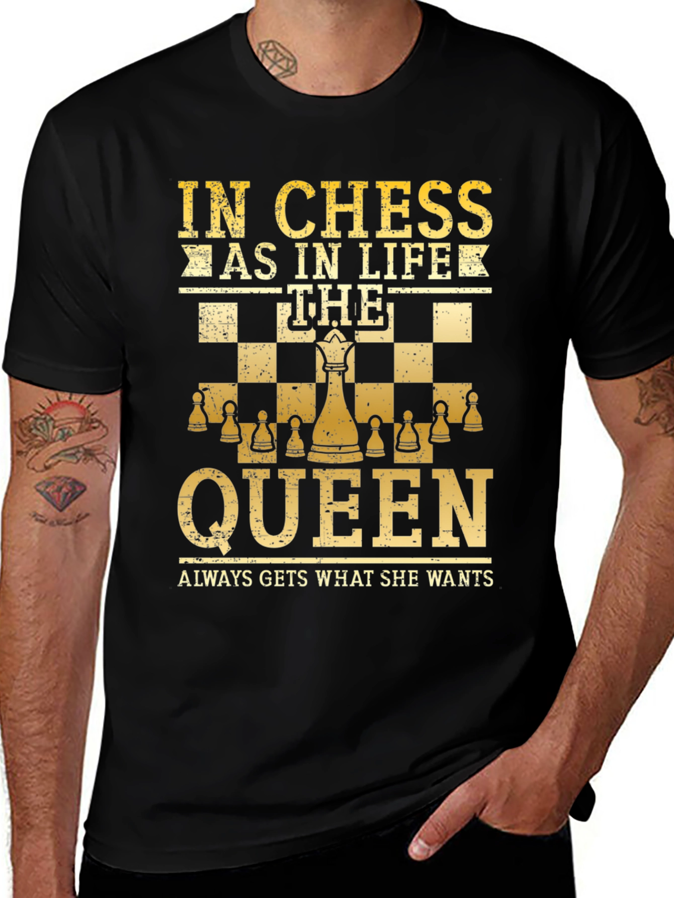 Chess Queen T-Shirt - In Chess As In Life