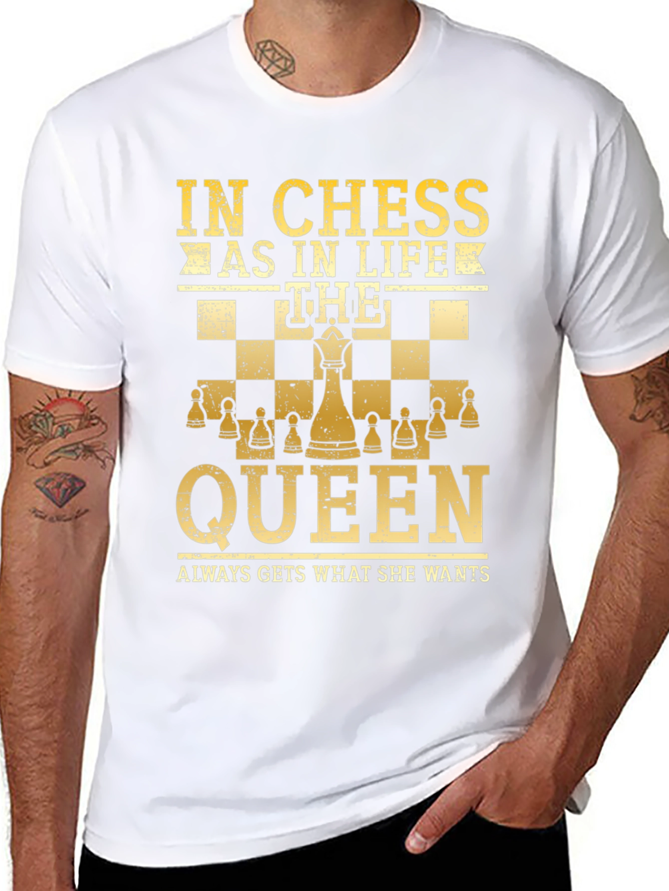 Chess Queen T-Shirt - In Chess As In Life