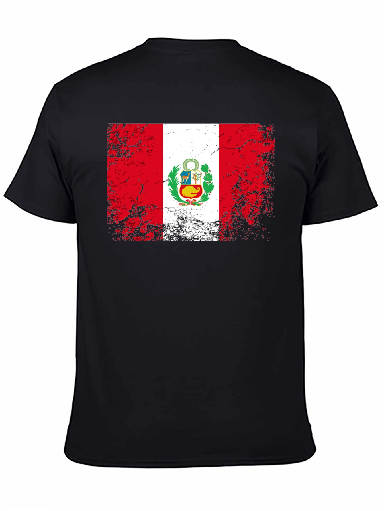 Peru Flag T-Shirt - Distressed Graphic Tee