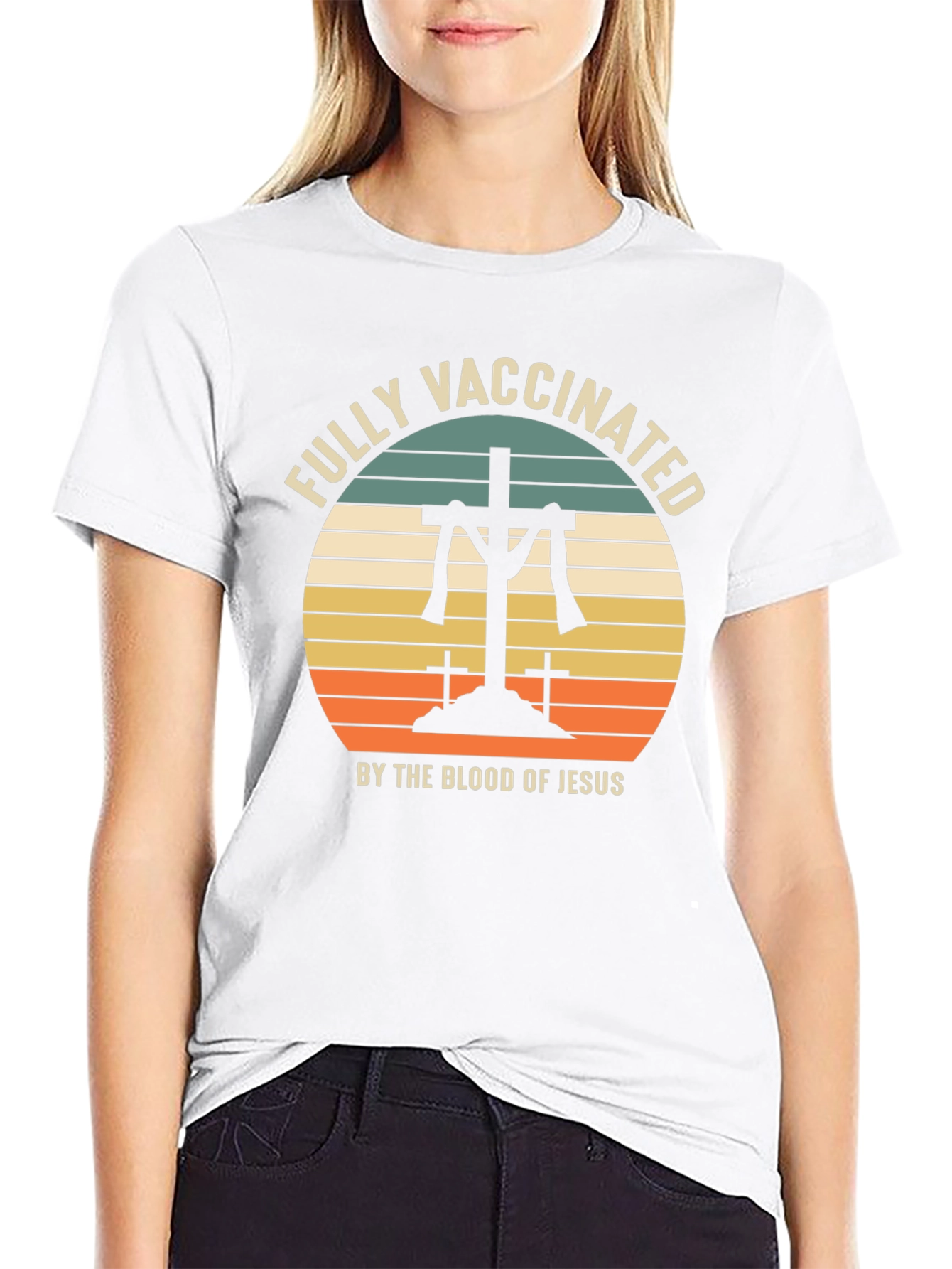 Fully Vaccinated by The Blood of Jesus Graphic T-Shirt