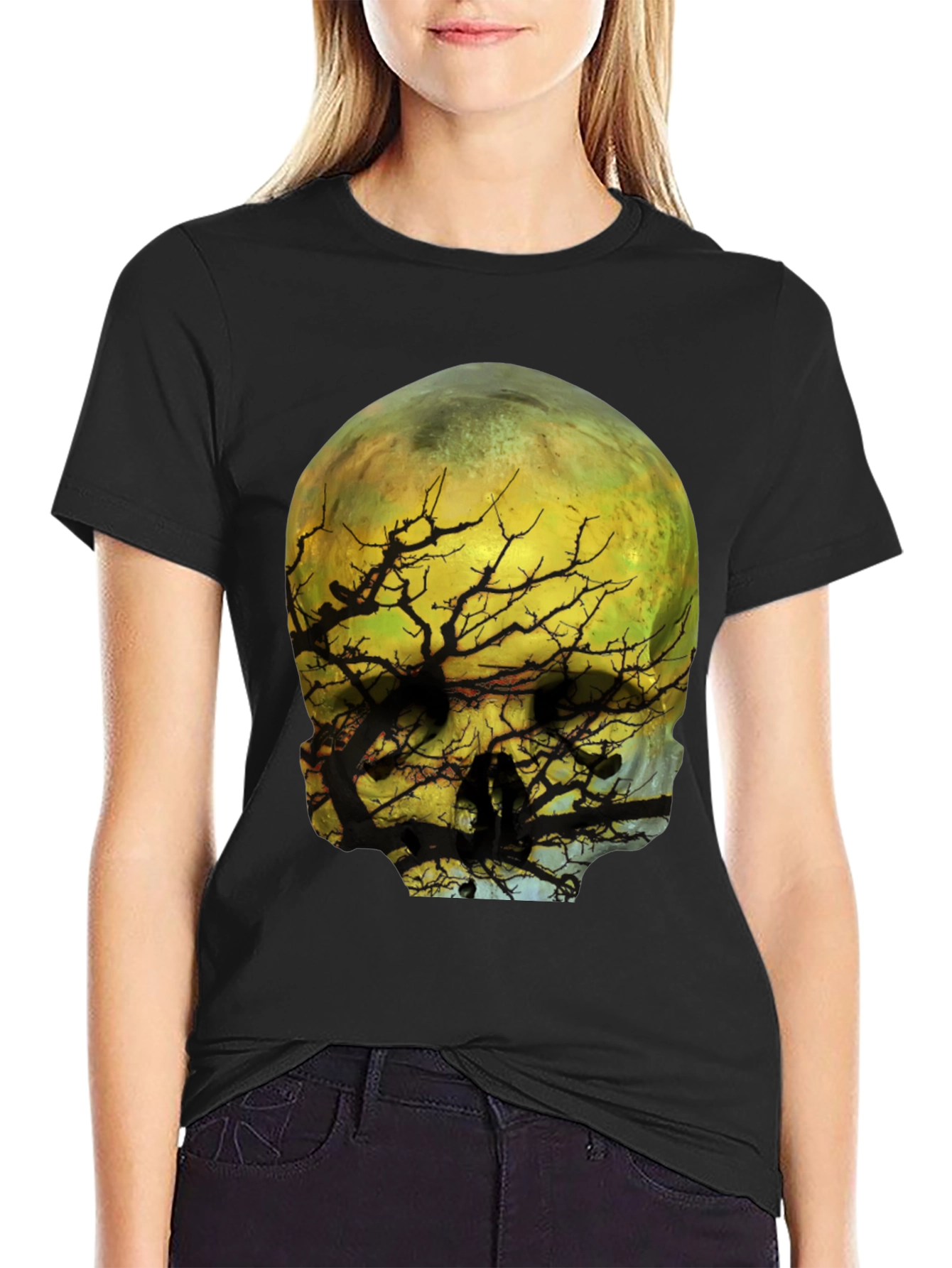 Skull Tree Graphic Tee - Unique Design