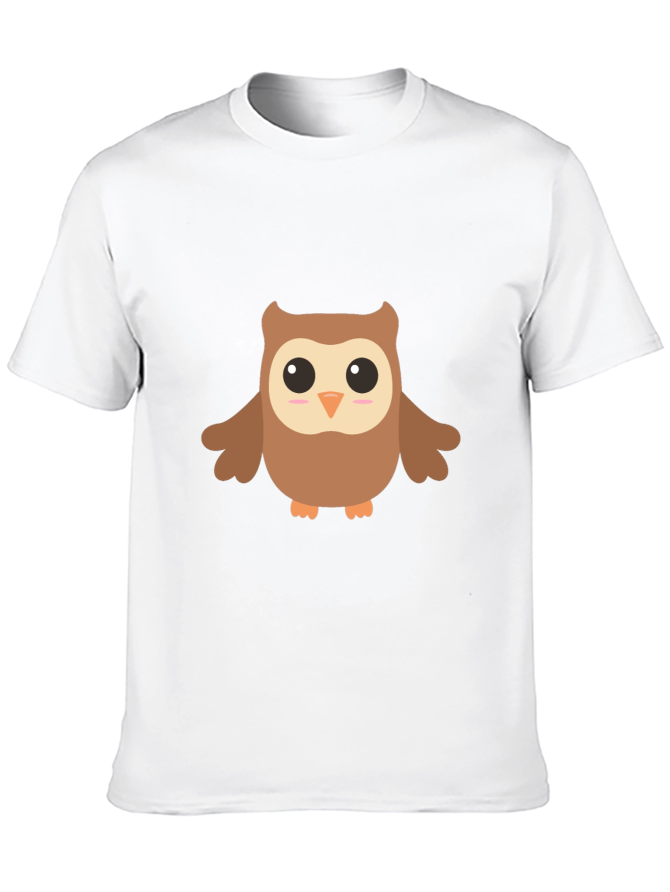 Cute Cartoon Owl Graphic Black T-Shirt