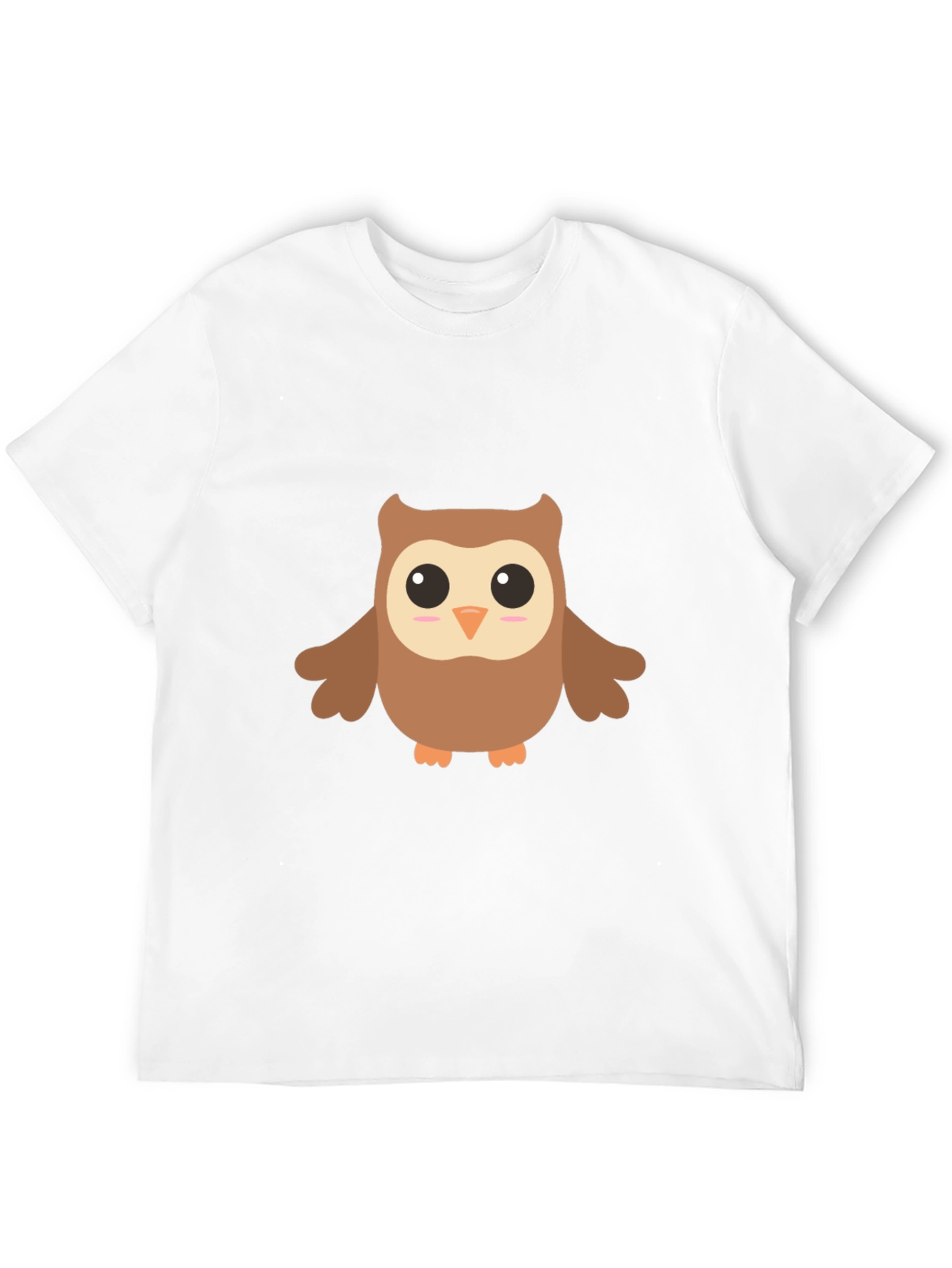Cute Cartoon Owl Graphic Black T-Shirt