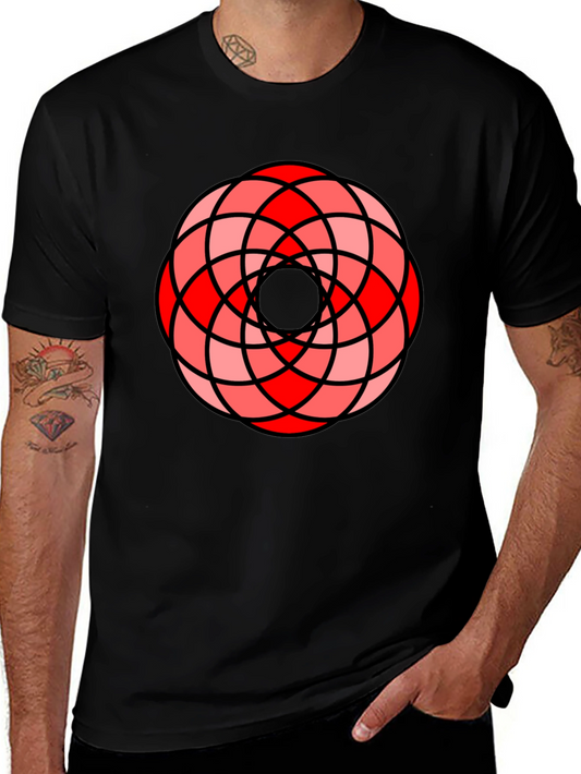 Abstract Circle Pattern Graphic T-Shirt