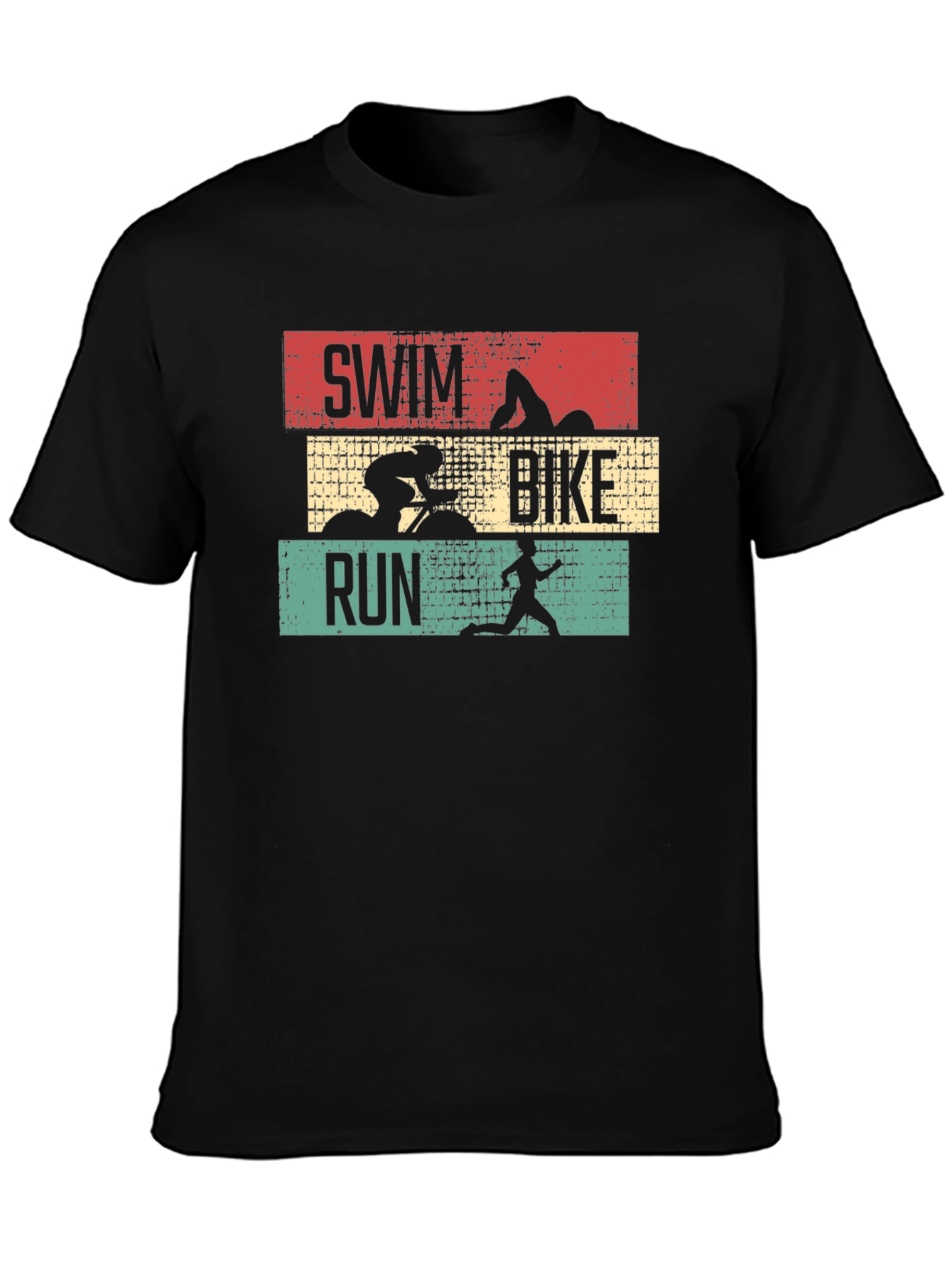 Triathlon Swim Bike Run Graphic T-Shirt