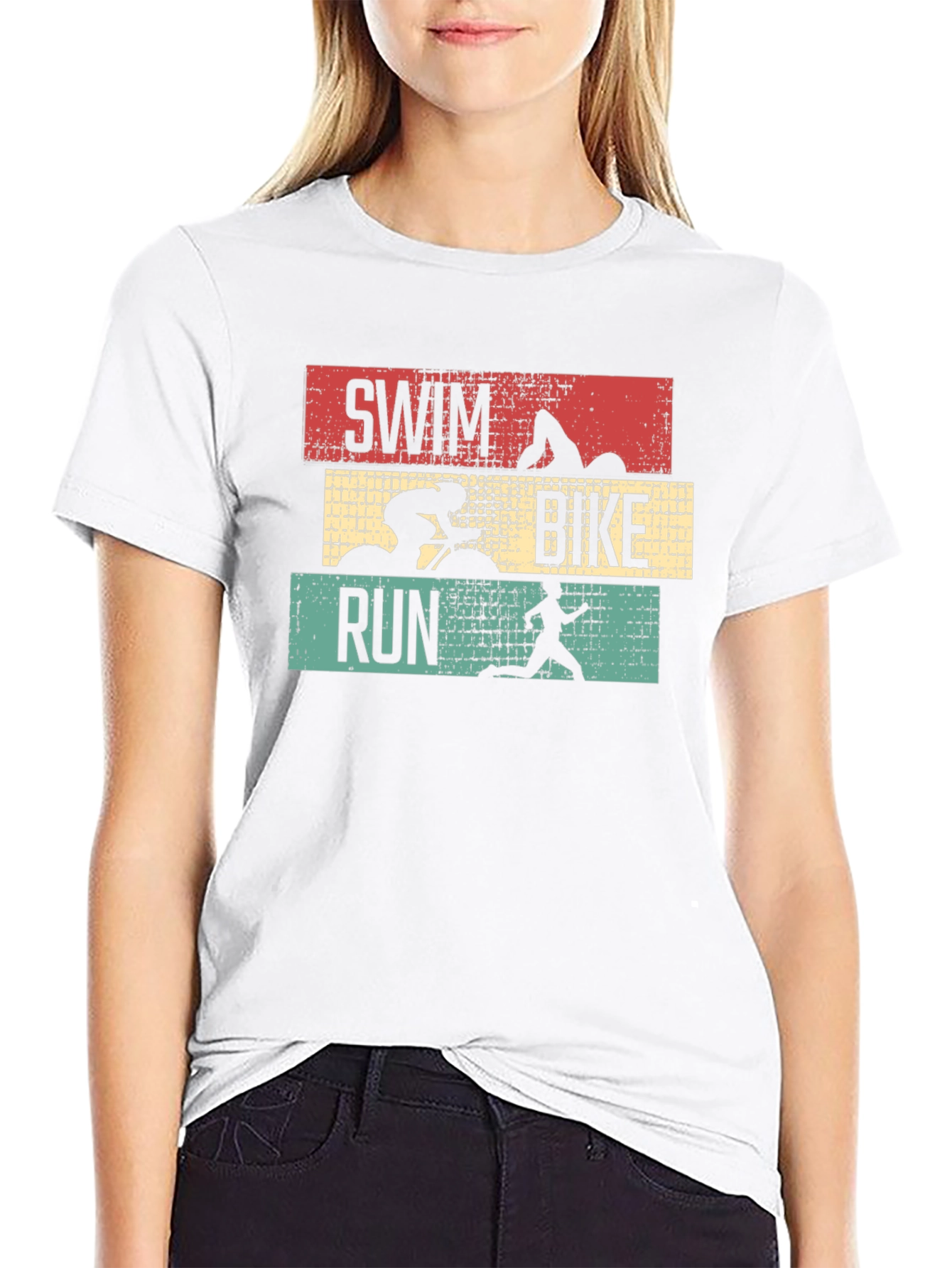 Triathlon Swim Bike Run Graphic T-Shirt